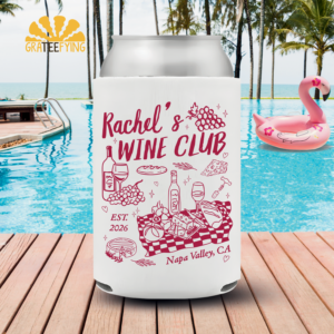 Wine Club Bachelorette Party Can Coolers – Winery Bach Sleeve