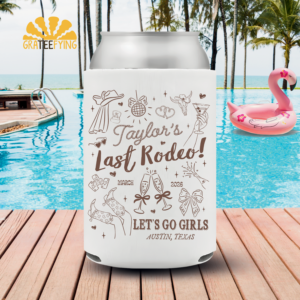 Last Rodeo Bachelorette Party Can Cooler, Cowgirl Hen Party Coozie, Cowgirl Bridal Shower Decor
