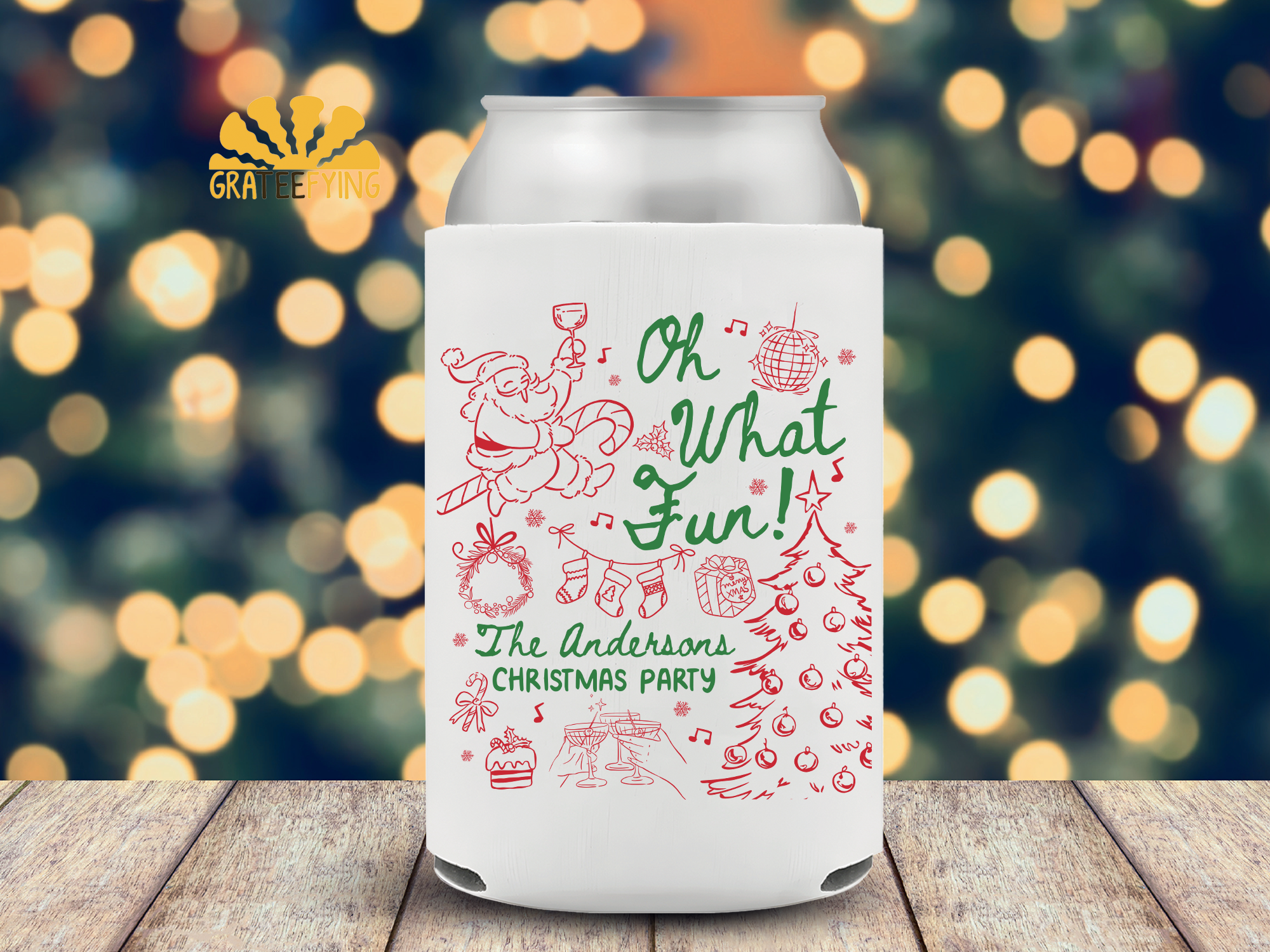 Family Christmas Party Can Cooler Family Christmas Party Can Cooler