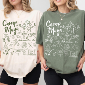 Personalized Camping Bachelorette Wedding Shirt