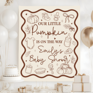 Personalized A Little Pumpkin Baby Shower Tapestry