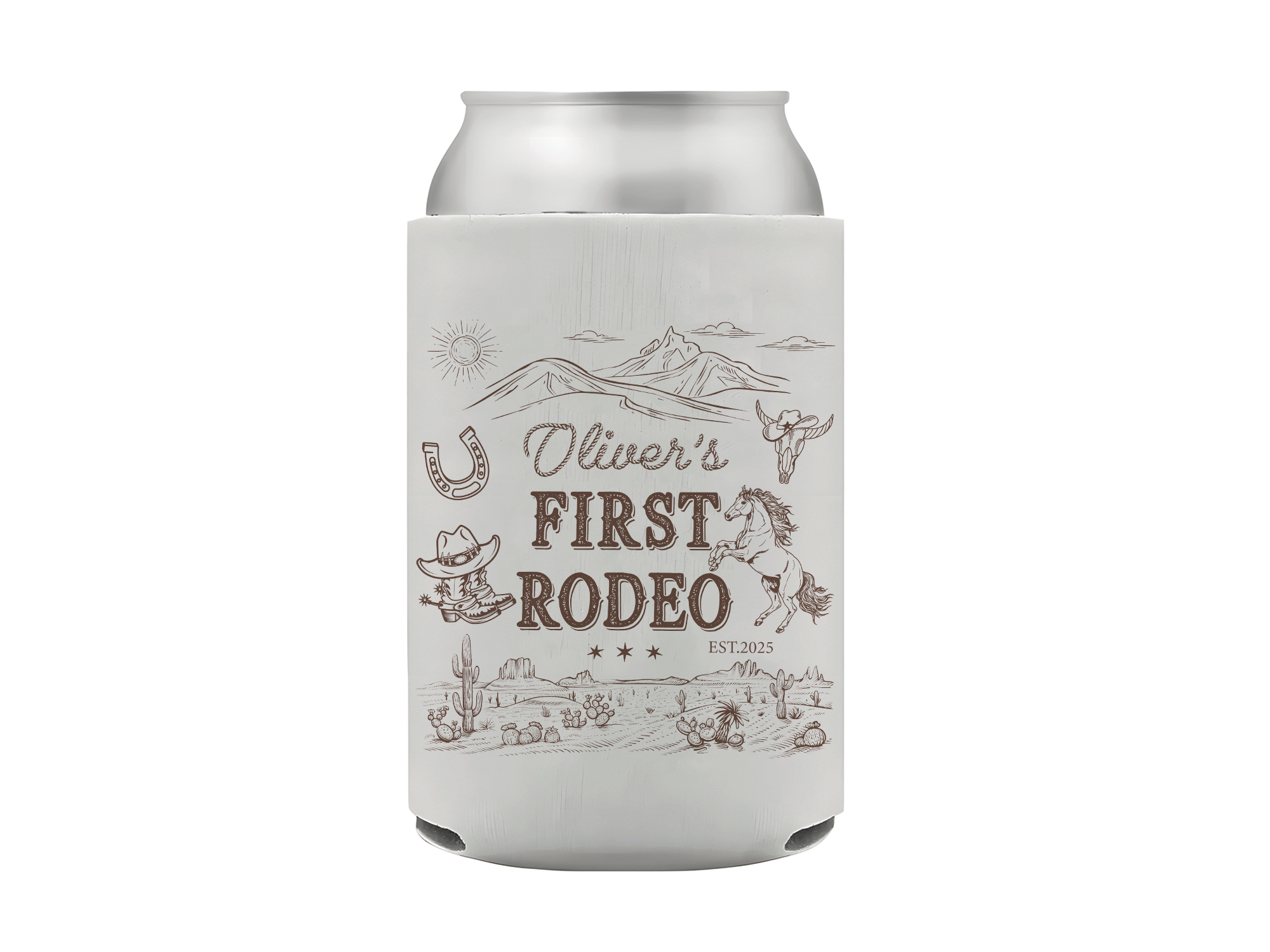 First Rodeo Birthday Can Cooler First Rodeo Birthday Can Cooler