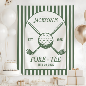 Golf Fore-Tee Birthday Party Tapestry