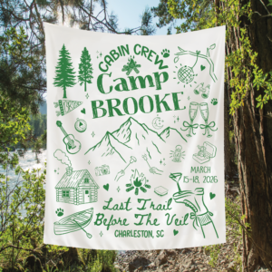 Cabin Crew Bachelorette Tapestry – Last Trail Before the Veil