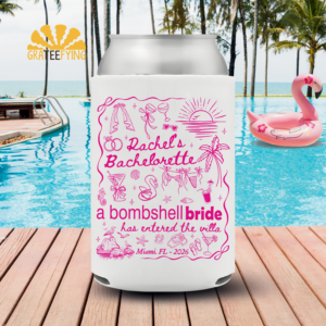 A Bombshell Bride Has Entered The Villa Can Cooler, Bach Island Bachelorette Can Coozie