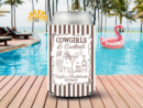 Custom Cowgirl Bachelorette can coozie for cocktail theme party