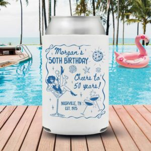 Custom Fifty Birthday Can Coolers