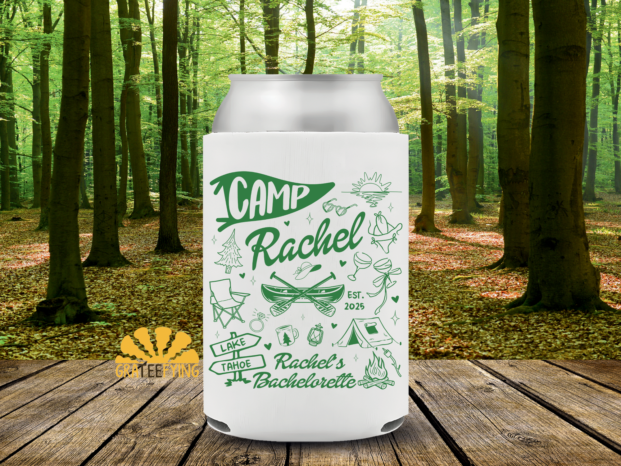 Camp Bachelorette Can Coolers Camp Bachelorette Can Coolers