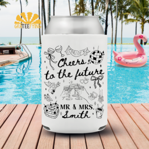Cheers To The Future Mr. and Mrs. Can Cooler, Engagement Party Can Coozie, Bridal Shower Party Decor
