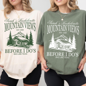 Custom Camp Bachelorette Shirt, Mountain Views Before I Do Shirt