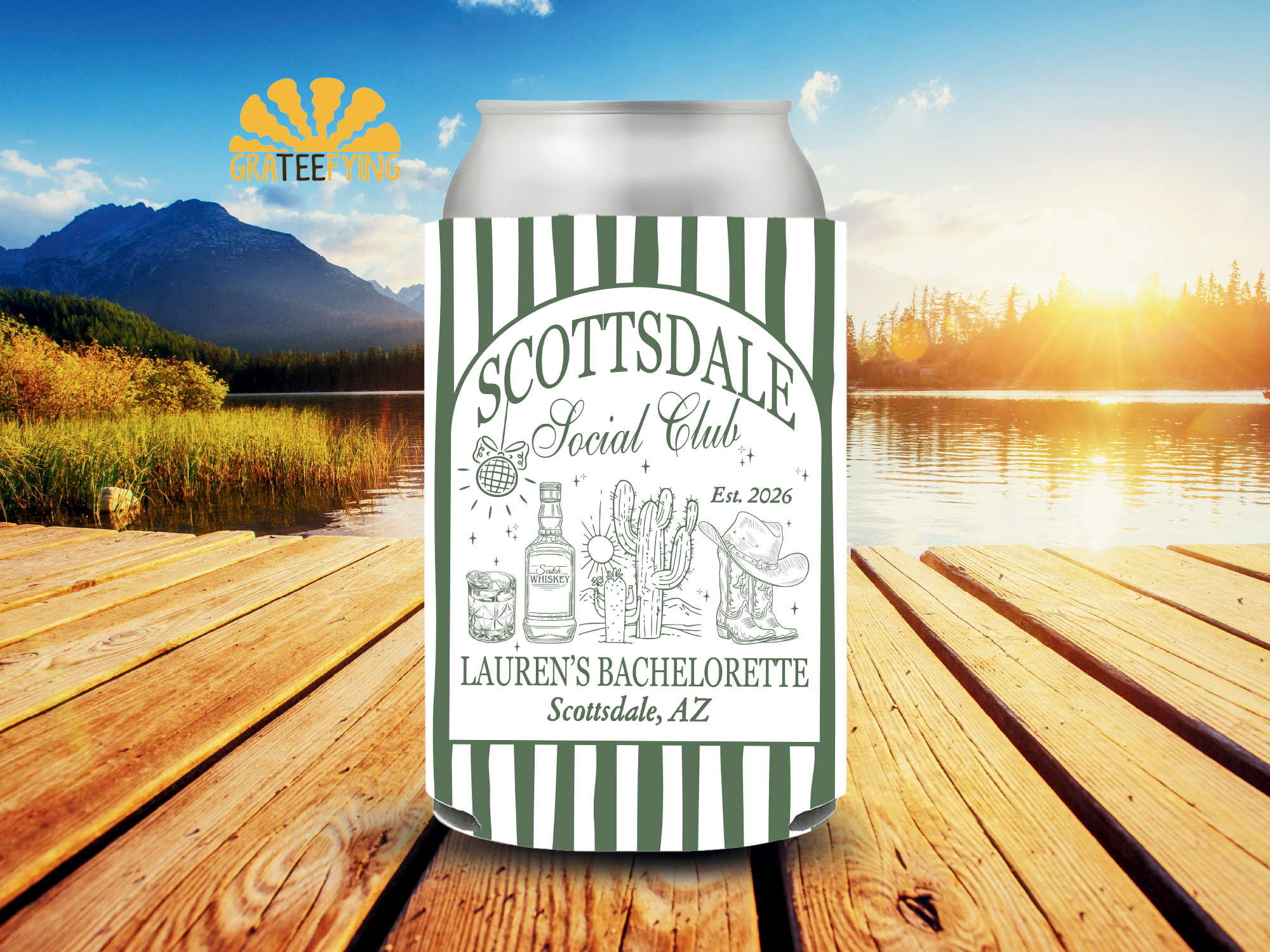 Scottsdale Social Club Bachelorette Can Cooler, Scottsdale AZ Bach Can Coozie Scottsdale Social Club Bachelorette Can Cooler, Scottsdale AZ Bach Can Coozie