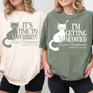 Custom Cat Bachelorette Shirt – I'm Getting Meowied Tee
