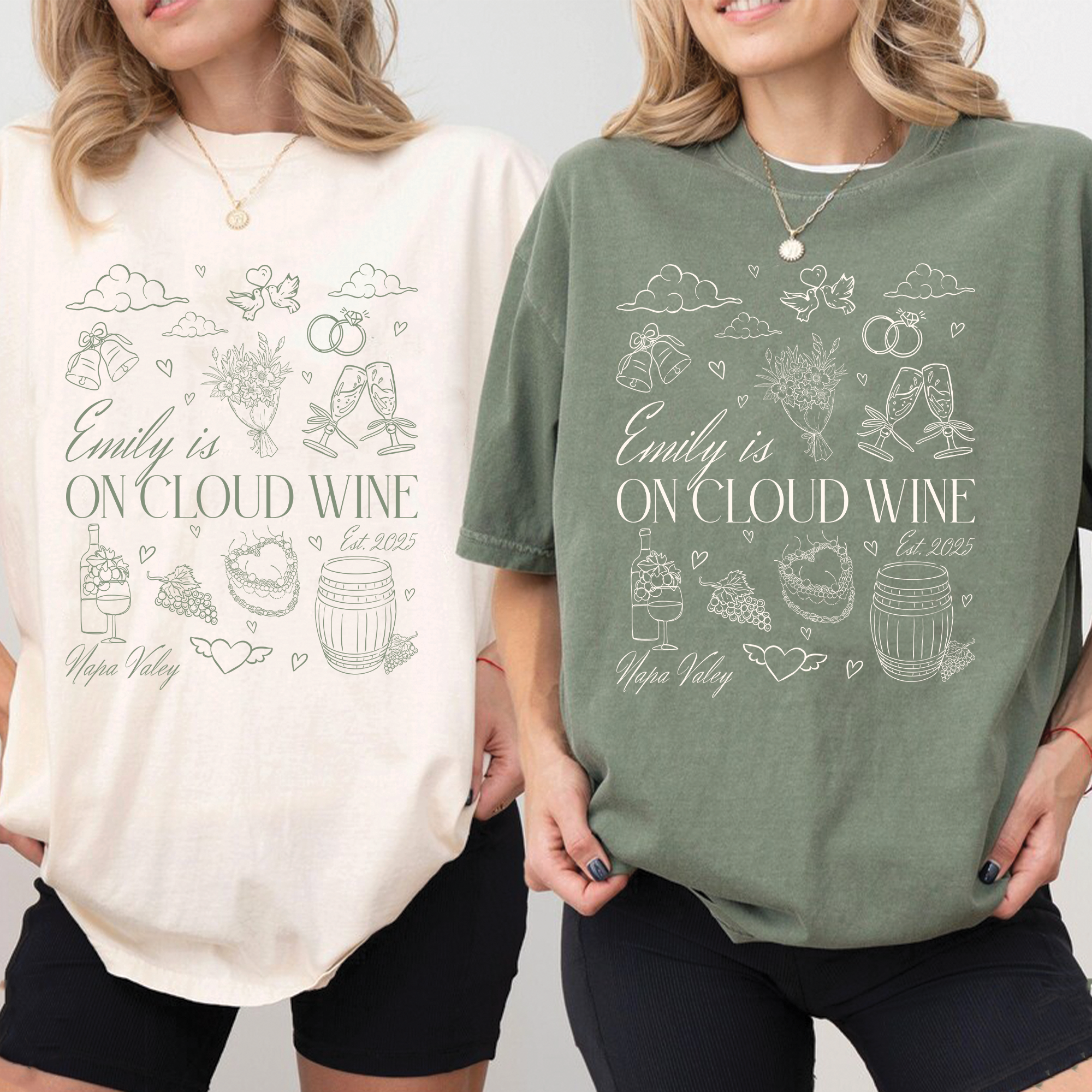 Custom Bride on Cloud Wine Bachelorette Party Shirt Custom Bride on Cloud Wine Bachelorette Party Shirt