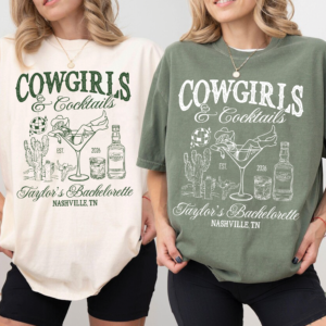 Cowgirls And Cocktails Bachelorette Party Shirt