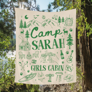 Custom Girls Trip Tapestry – Cabin Bachelorette Banner