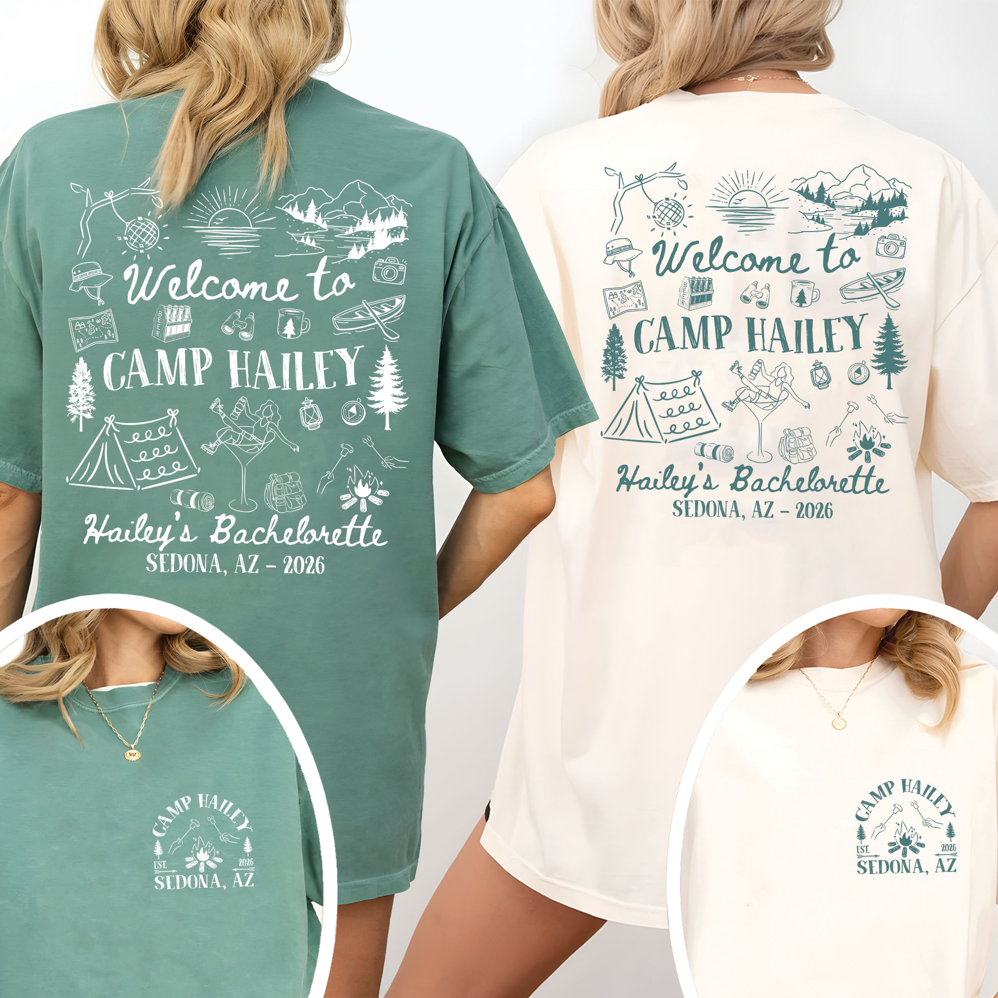 Camping Bachelorette Shirt – Personalized Camp Bach Weekend Tee Camping Bachelorette Shirt – Personalized Camp Bach Weekend Tee - Image 3