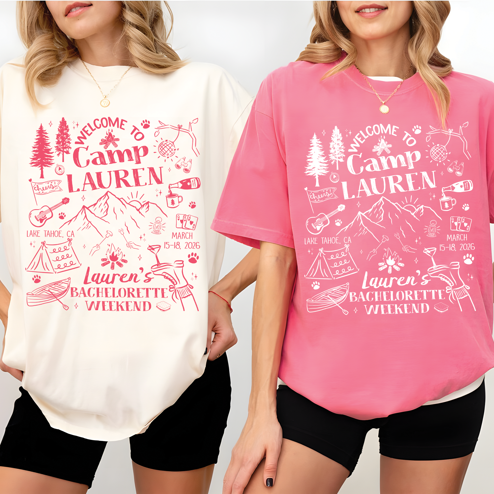 Custom Camping Bachelorette Weekend Shirt, Bach Party Matching Shirt Custom Camping Bachelorette Weekend Shirt, Bach Party Matching Shirt - Image 2