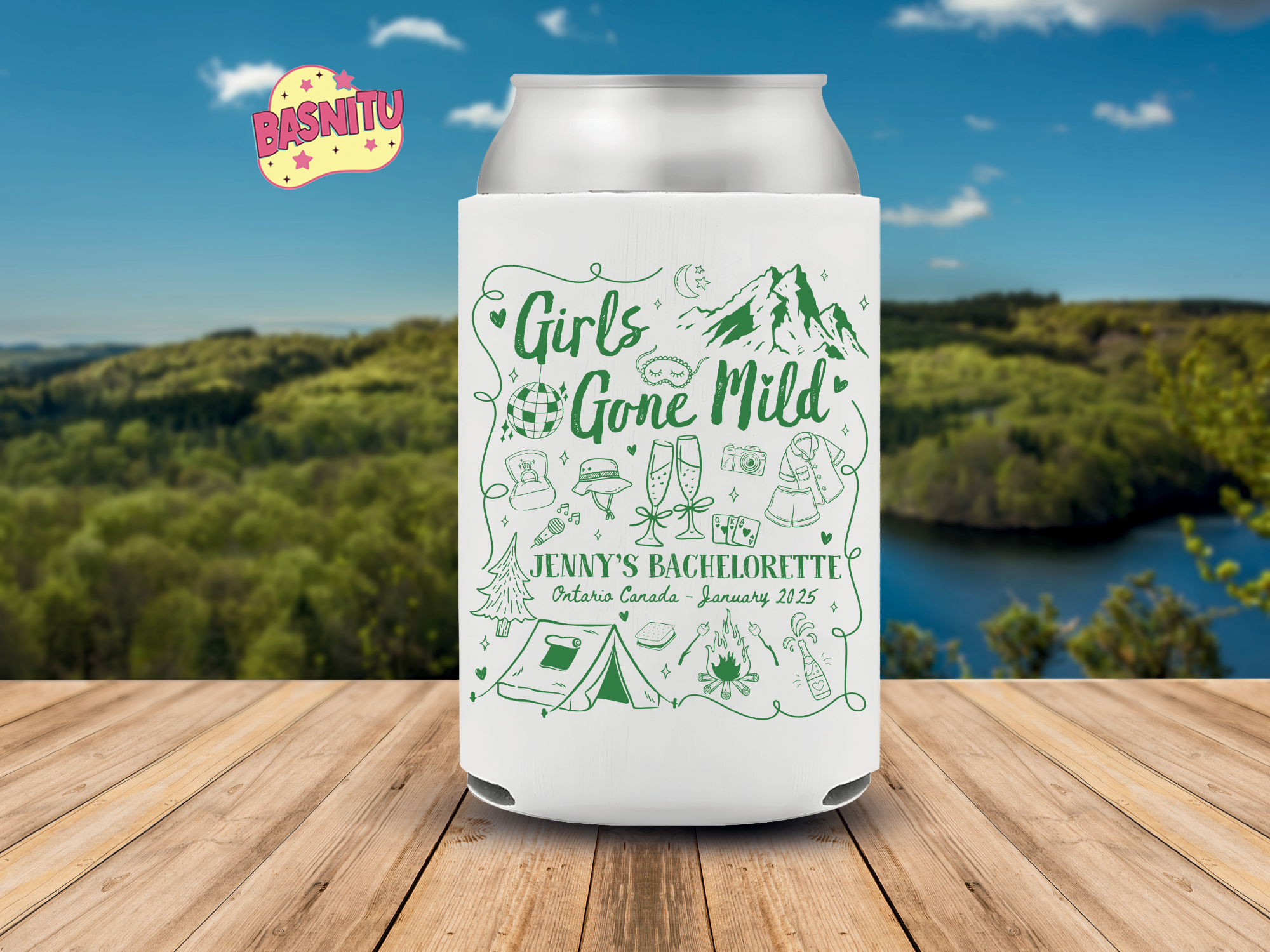 Camp Bachelorette Girls Gone Mild Can Cooler – Ultimate Bridesmaid Gift Camp Bachelorette Girls Gone Mild Can Cooler – Ultimate Bridesmaid Gift - Image 2