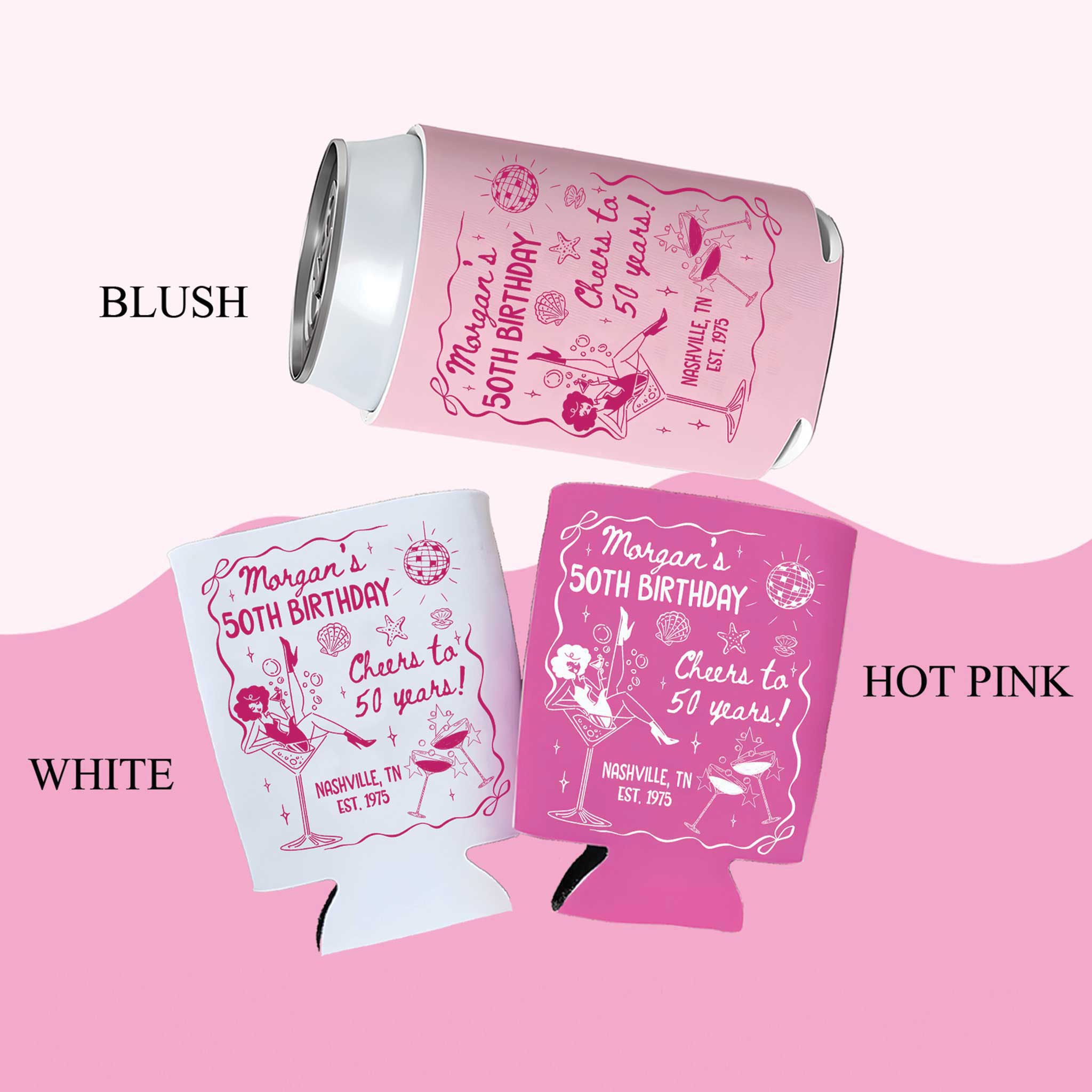 Custom Fifty Birthday Can Coolers Custom Fifty Birthday Can Coolers - Image 2