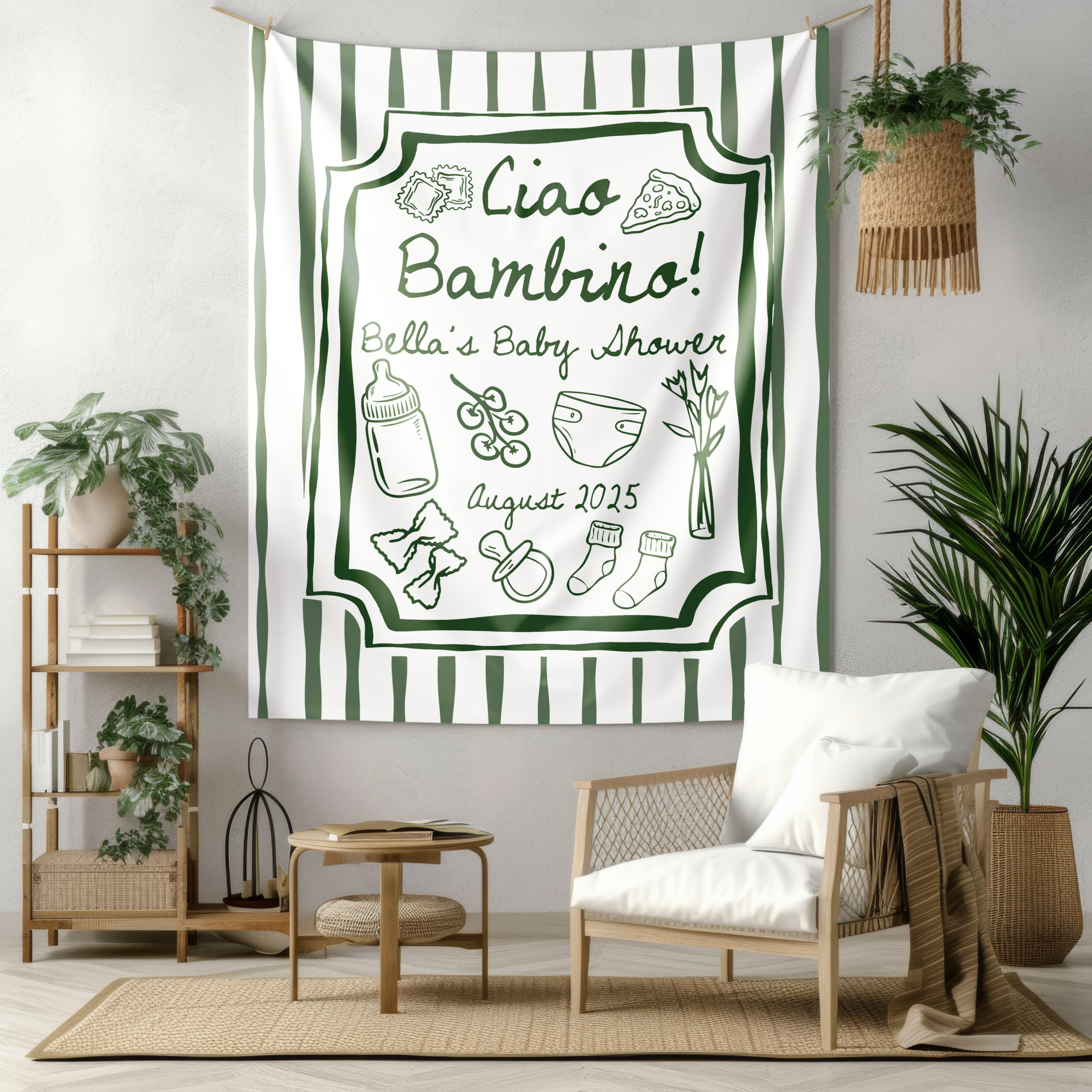 Ciao Bambino Baby Shower Tapestry Ciao Bambino Baby Shower Tapestry - Image 5
