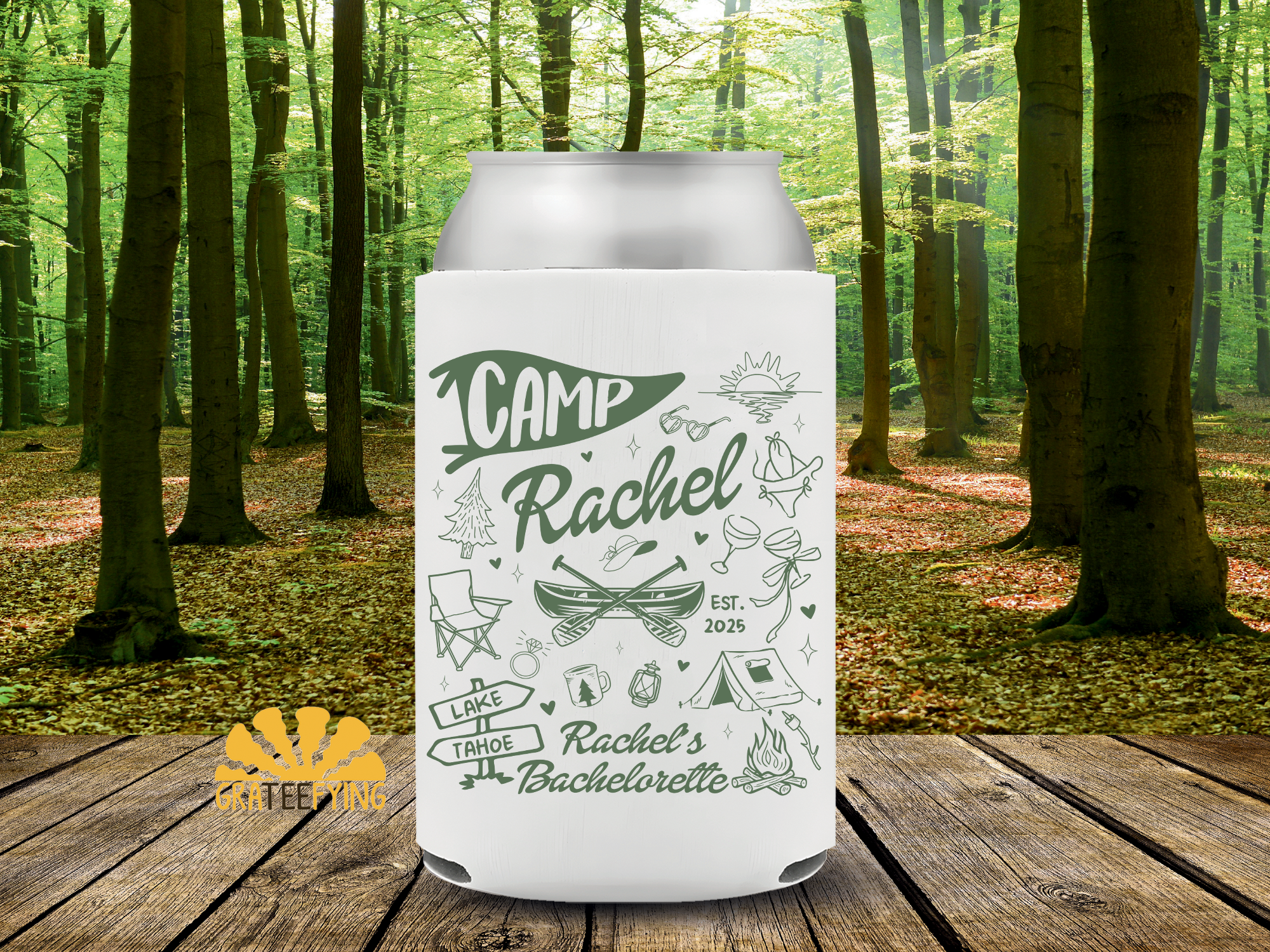 Camp Bachelorette Can Coolers Camp Bachelorette Can Coolers - Image 3