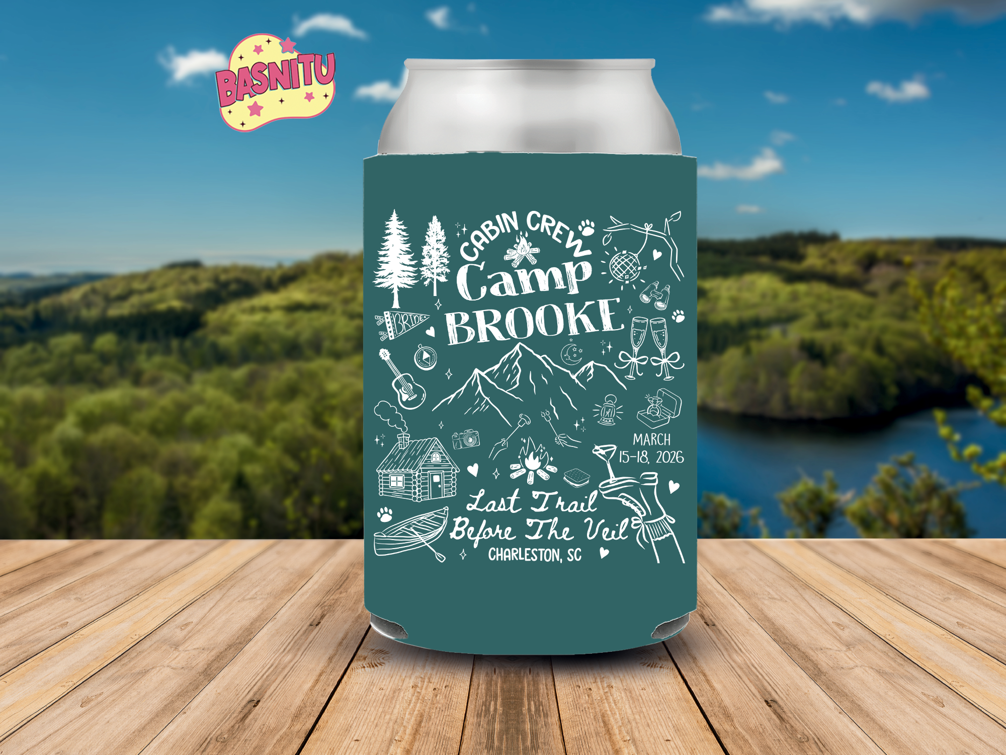 Cabin Crew Bachelorette Can Cooler – Last Trail Before the Veil Cabin Crew Bachelorette Can Cooler – Last Trail Before the Veil - Image 3