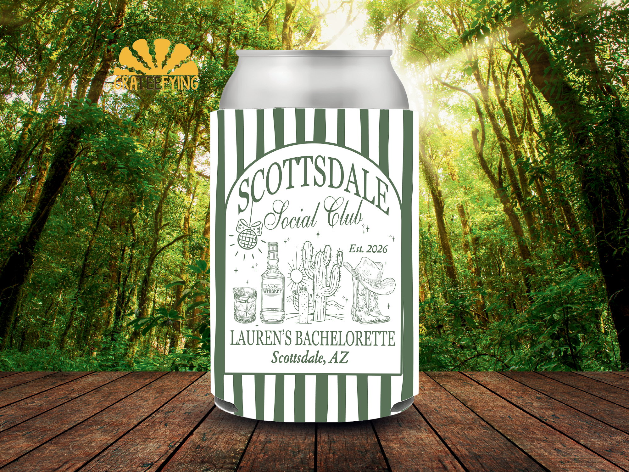 Scottsdale Social Club Bachelorette Can Cooler, Scottsdale AZ Bach Can Coozie Scottsdale Social Club Bachelorette Can Cooler, Scottsdale AZ Bach Can Coozie - Image 3