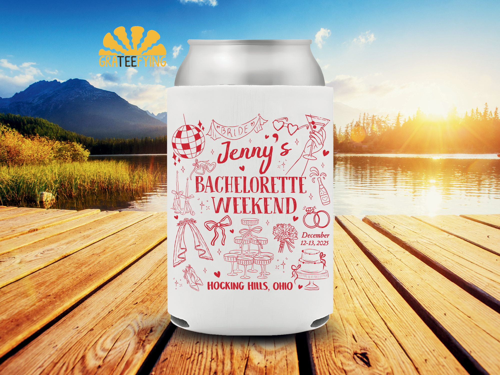 Custom Bachelorette Weekend Party Can Cooler Custom Bachelorette Weekend Party Can Cooler - Image 3