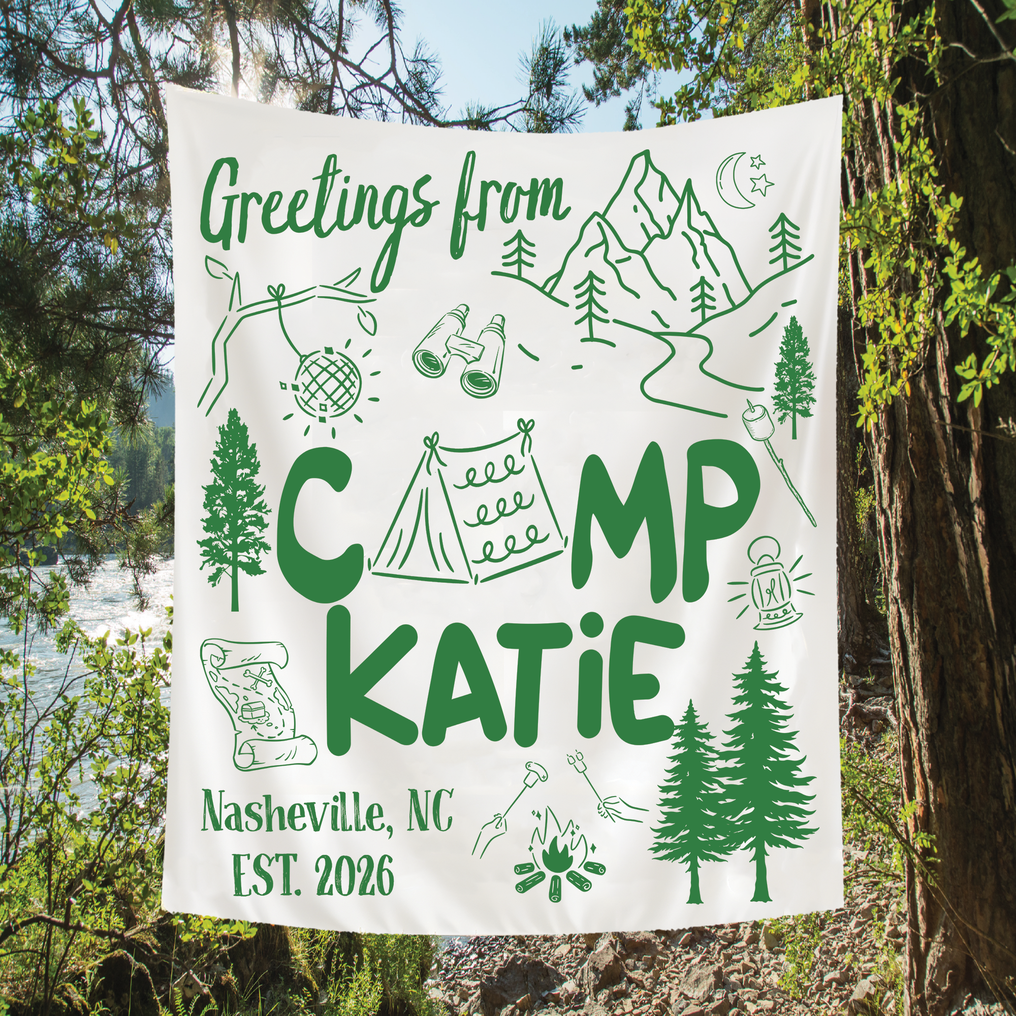 Camp Bach Tapestry, Camp Bachelorette Banner, Glamping Bachelorette Banner Camp Bach Tapestry, Camp Bachelorette Banner, Glamping Bachelorette Banner - Image 4