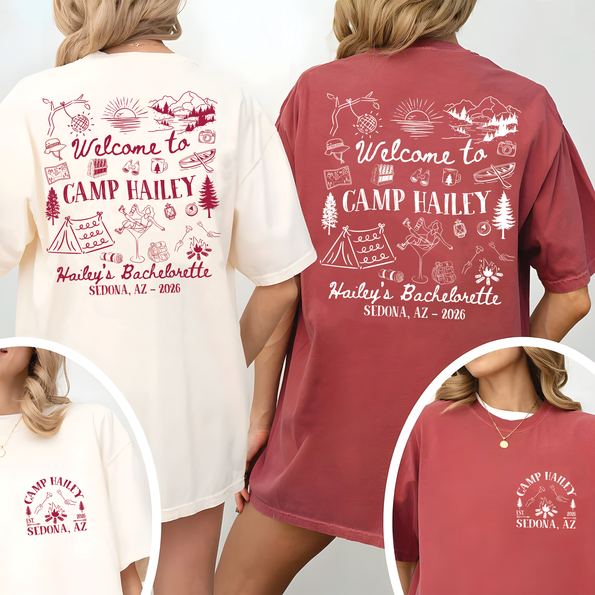 Camping Bachelorette Shirt – Personalized Camp Bach Weekend Tee Camping Bachelorette Shirt – Personalized Camp Bach Weekend Tee - Image 4
