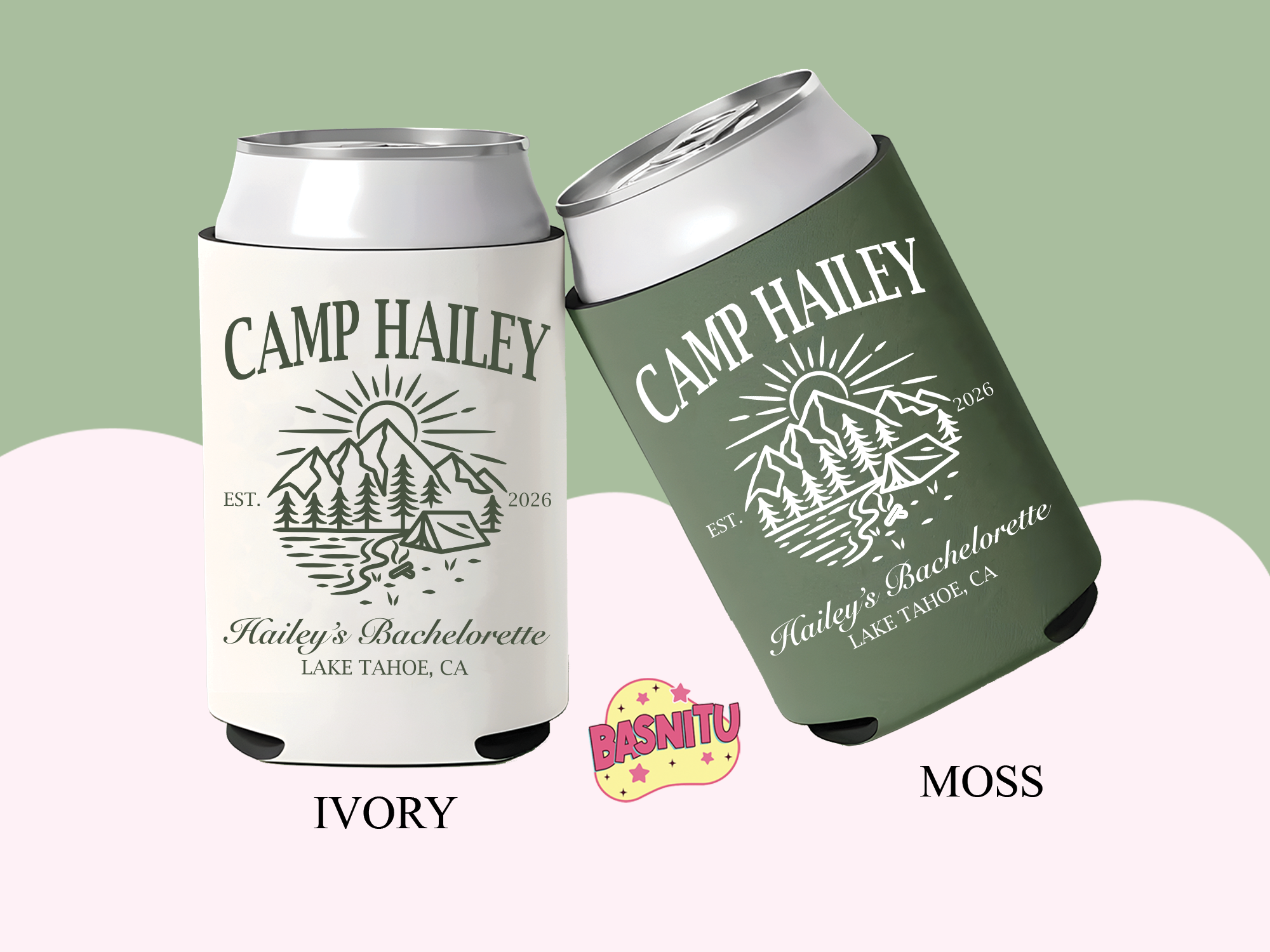 Camping Bachelorette Can Cooler, Camp Bach Can Sleeve, Outdoor Bachelorette Party Coozie Camping Bachelorette Can Cooler, Camp Bach Can Sleeve, Outdoor Bachelorette Party Coozie - Image 4