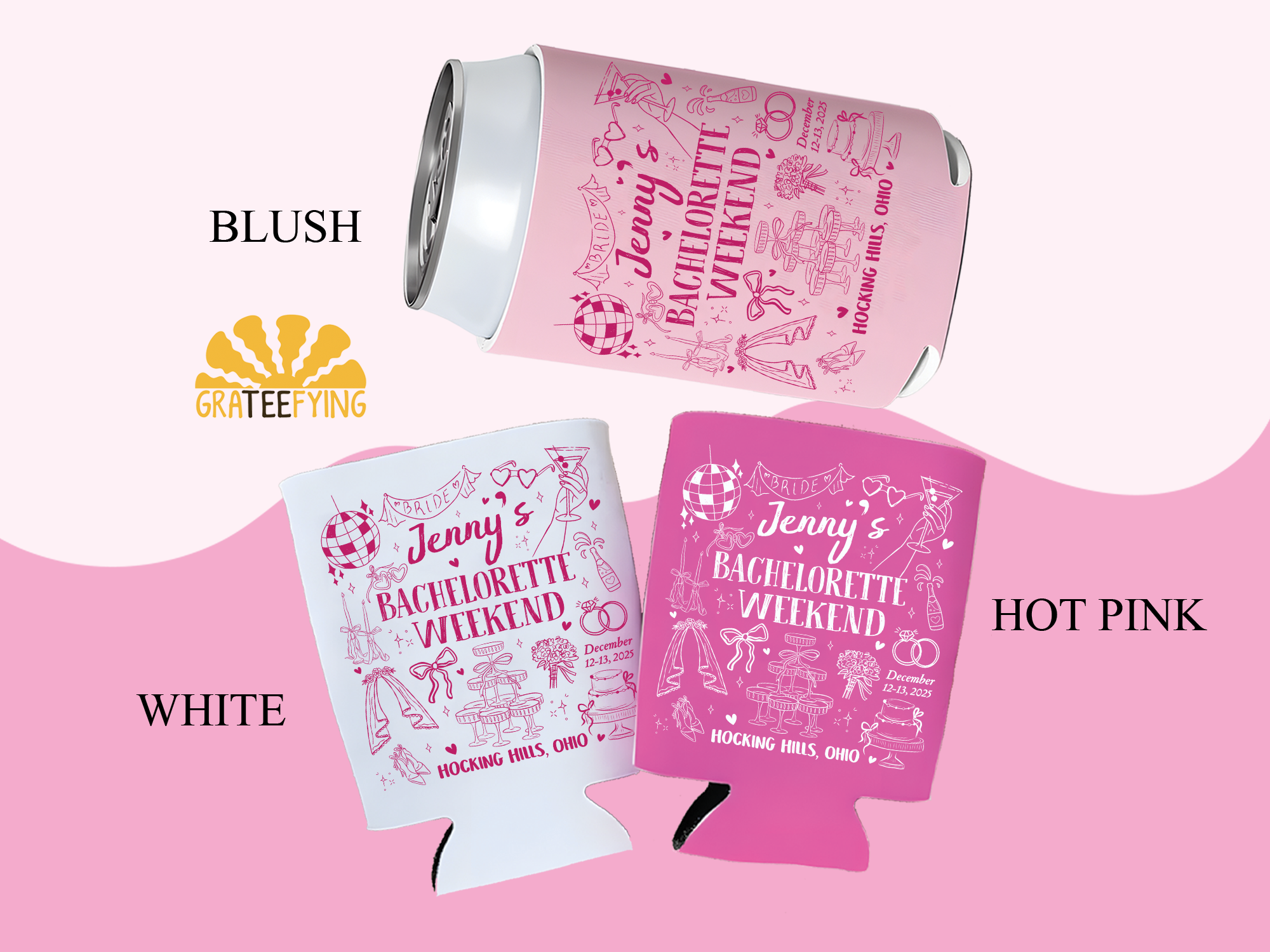 Custom Bachelorette Weekend Party Can Cooler Custom Bachelorette Weekend Party Can Cooler - Image 4