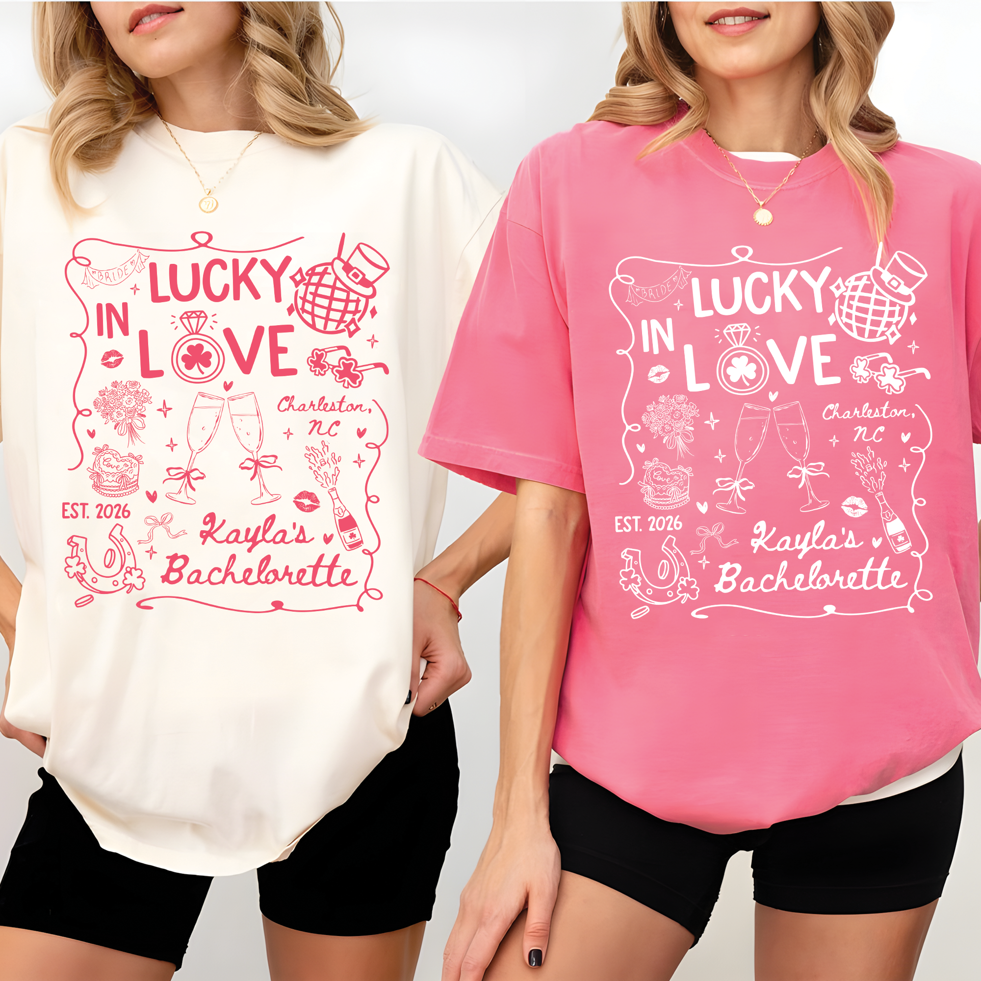 Lucky In Love Bachelorette Party Shirt Lucky In Love Bachelorette Party Shirt - Image 4
