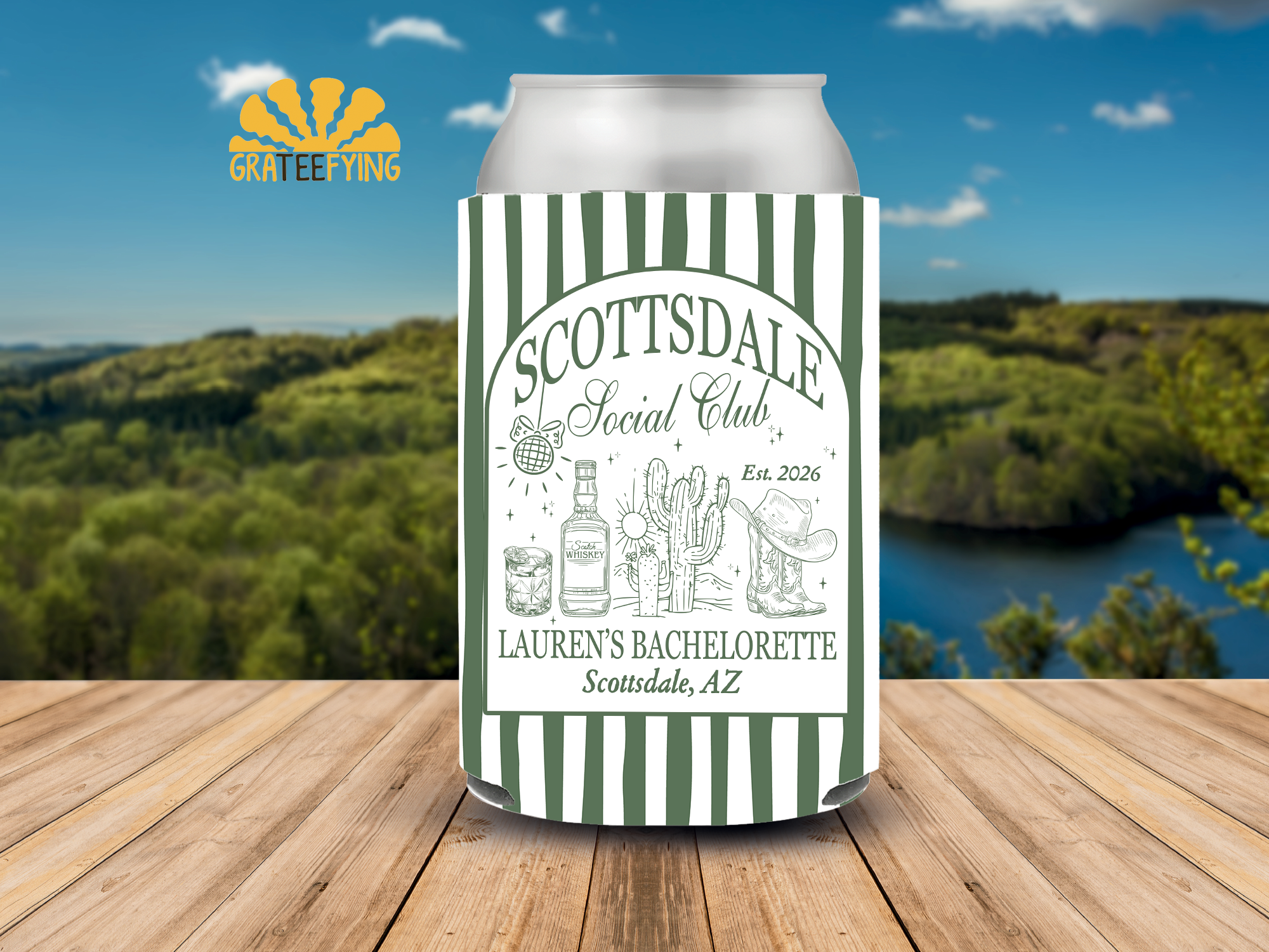 Scottsdale Social Club Bachelorette Can Cooler, Scottsdale AZ Bach Can Coozie Scottsdale Social Club Bachelorette Can Cooler, Scottsdale AZ Bach Can Coozie - Image 4