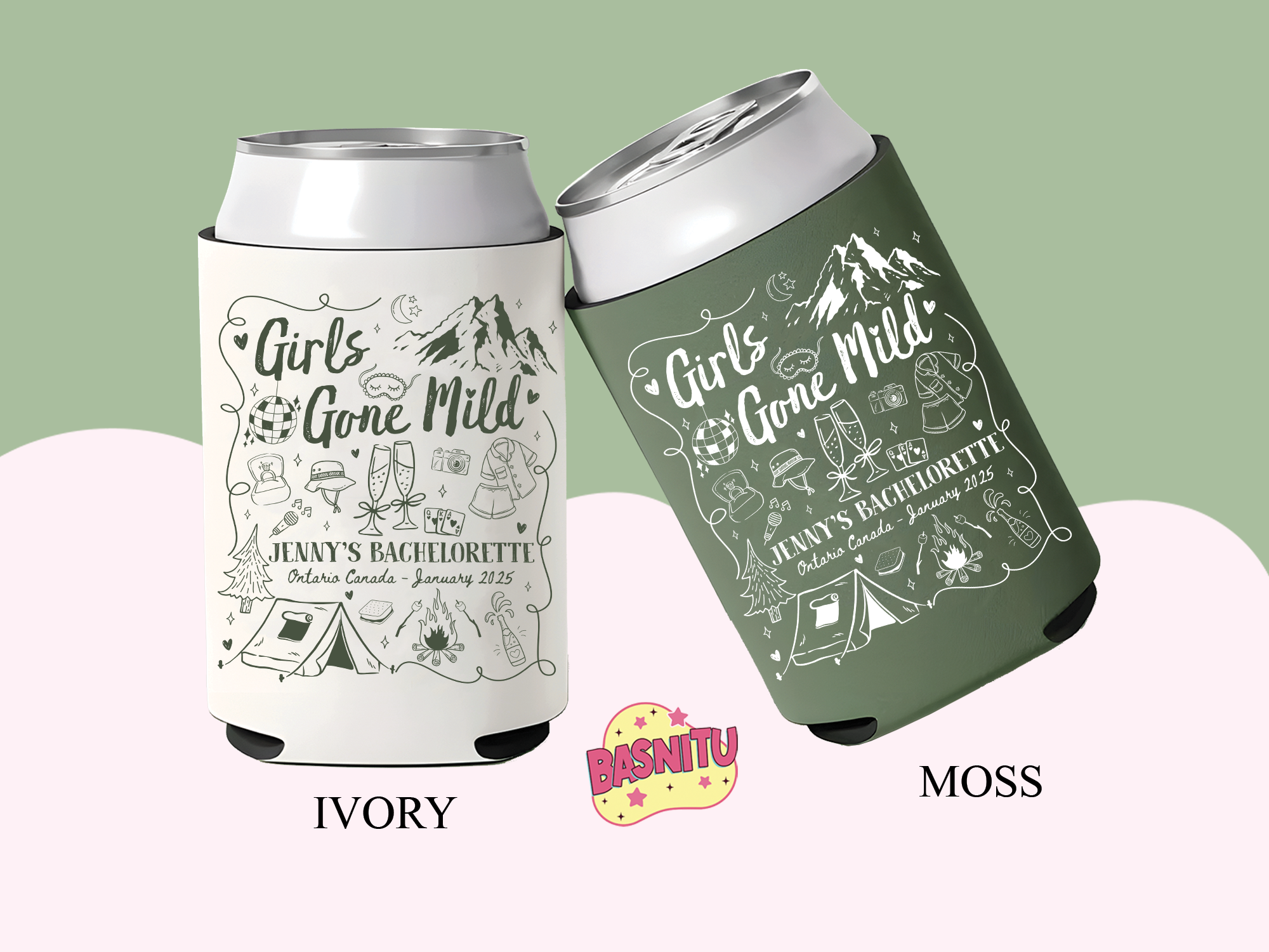 Camp Bachelorette Girls Gone Mild Can Cooler – Ultimate Bridesmaid Gift Camp Bachelorette Girls Gone Mild Can Cooler – Ultimate Bridesmaid Gift - Image 4