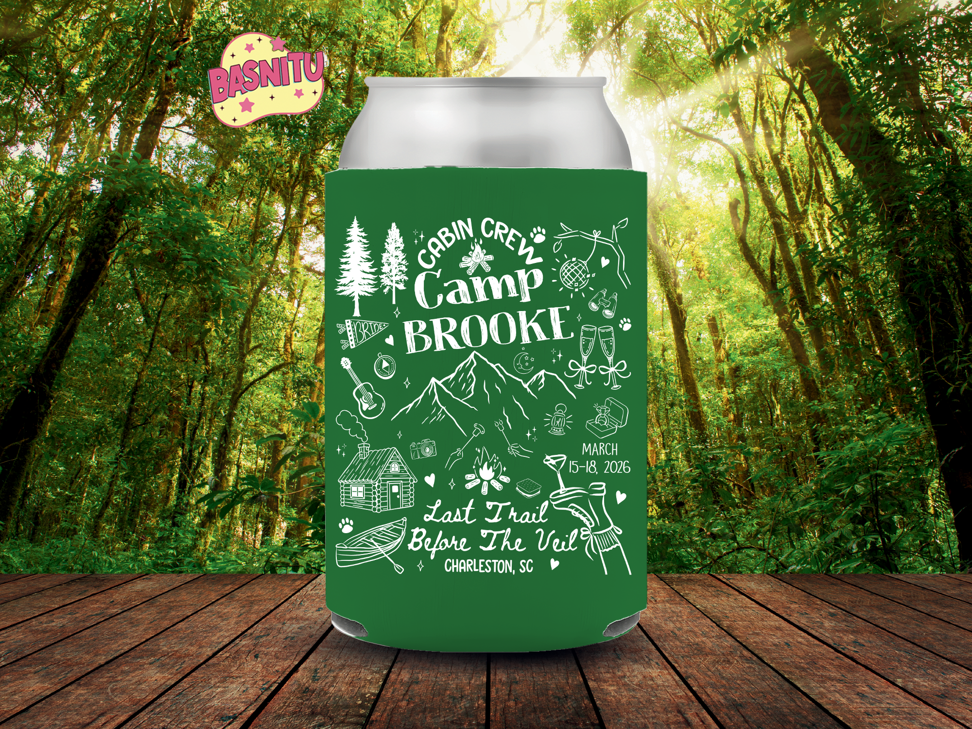 Cabin Crew Bachelorette Can Cooler – Last Trail Before the Veil Cabin Crew Bachelorette Can Cooler – Last Trail Before the Veil - Image 4