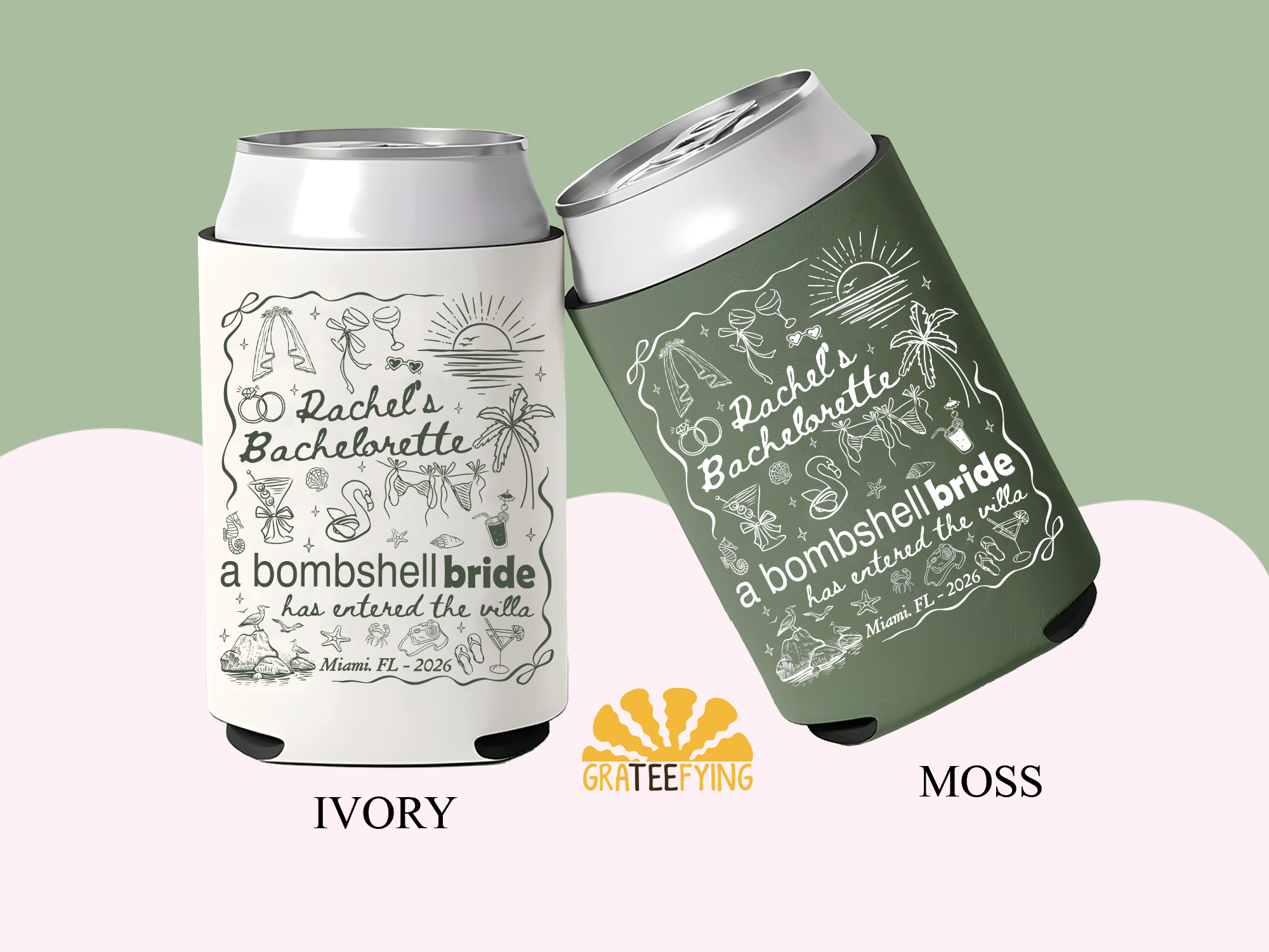A Bombshell Bride Has Entered The Villa Can Cooler, Bach Island Bachelorette Can Coozie A Bombshell Bride Has Entered The Villa Can Cooler, Bach Island Bachelorette Can Coozie - Image 4