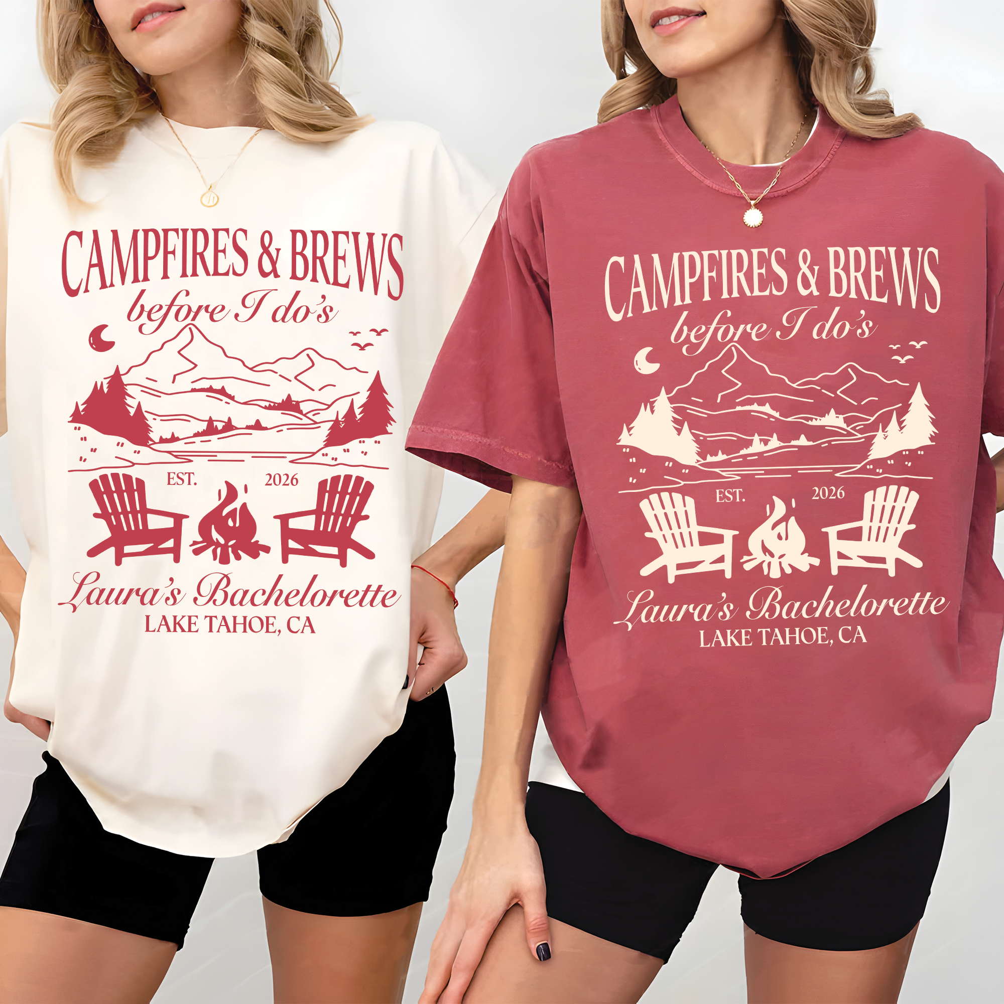 Campfires and Brews Before I Dos Shirt, Bach Party Matching Shirt Campfires and Brews Before I Dos Shirt, Bach Party Matching Shirt - Image 4