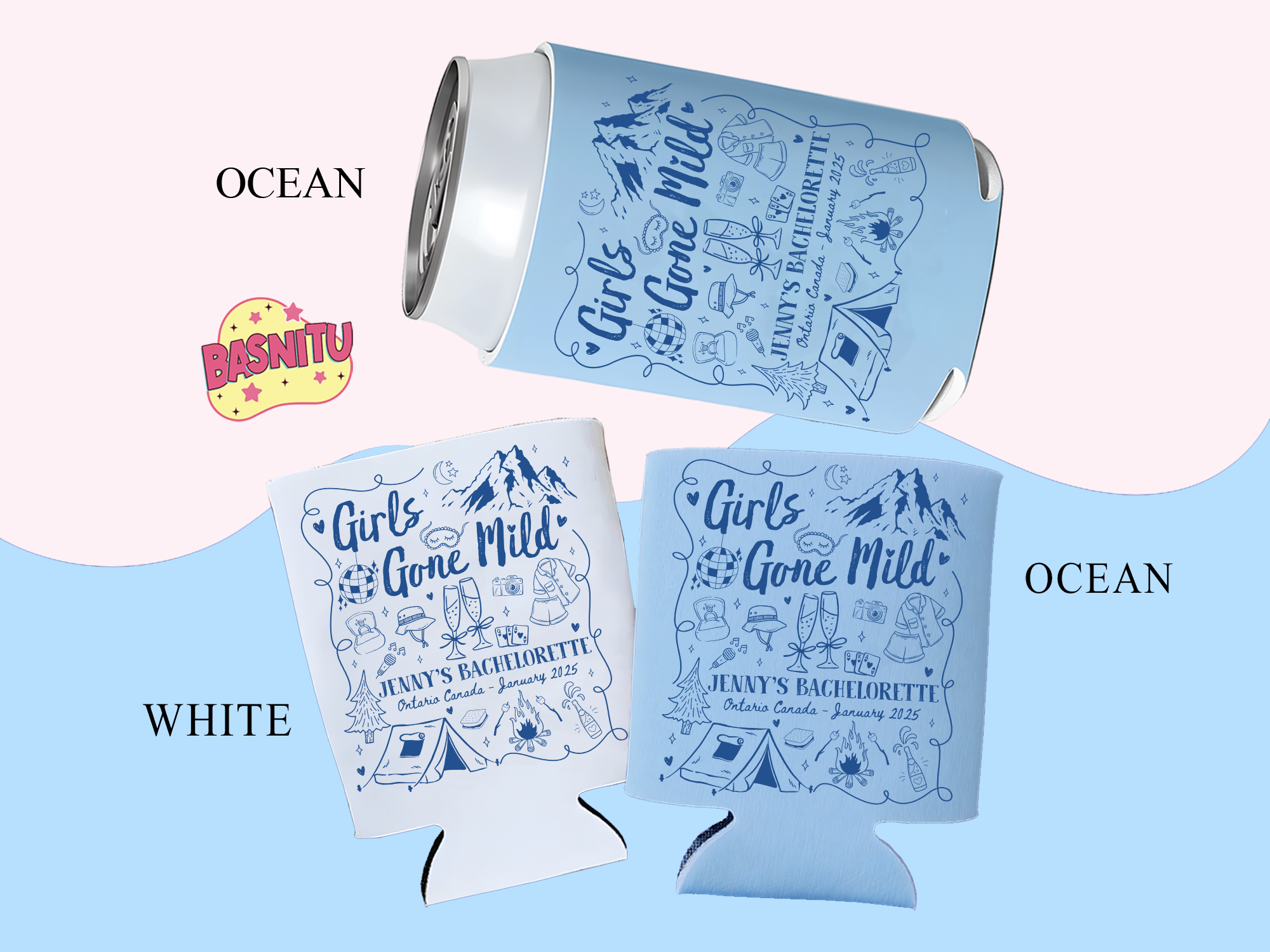Camp Bachelorette Girls Gone Mild Can Cooler – Ultimate Bridesmaid Gift Camp Bachelorette Girls Gone Mild Can Cooler – Ultimate Bridesmaid Gift - Image 5