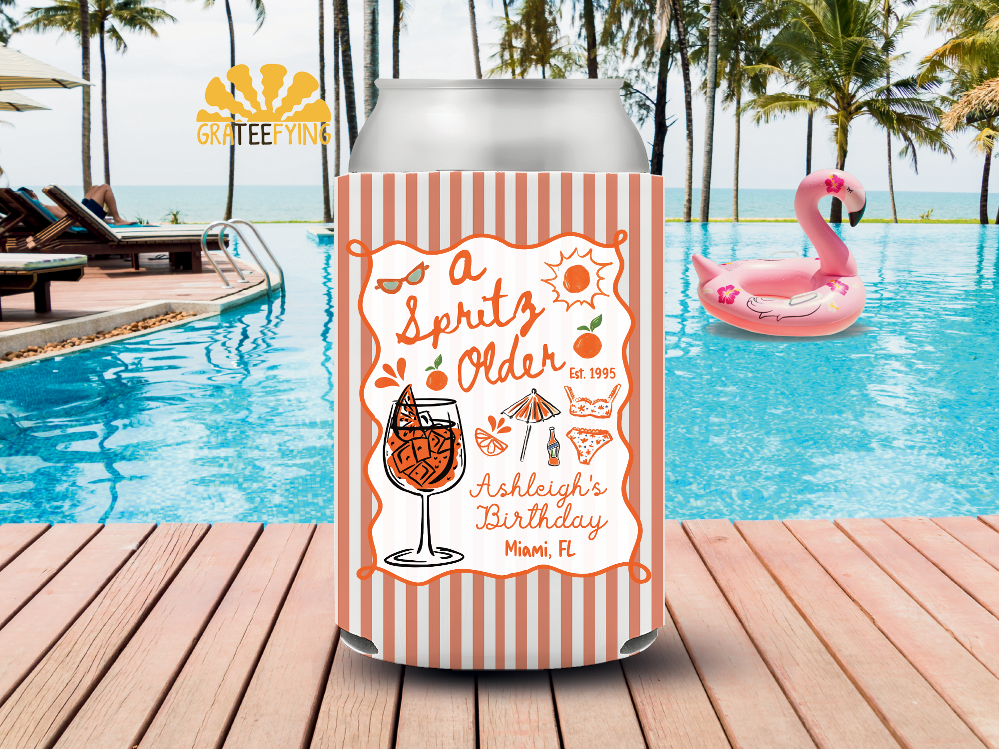 A Spritz Older Birthday Can Cooler A Spritz Older Birthday Can Cooler - Image 3