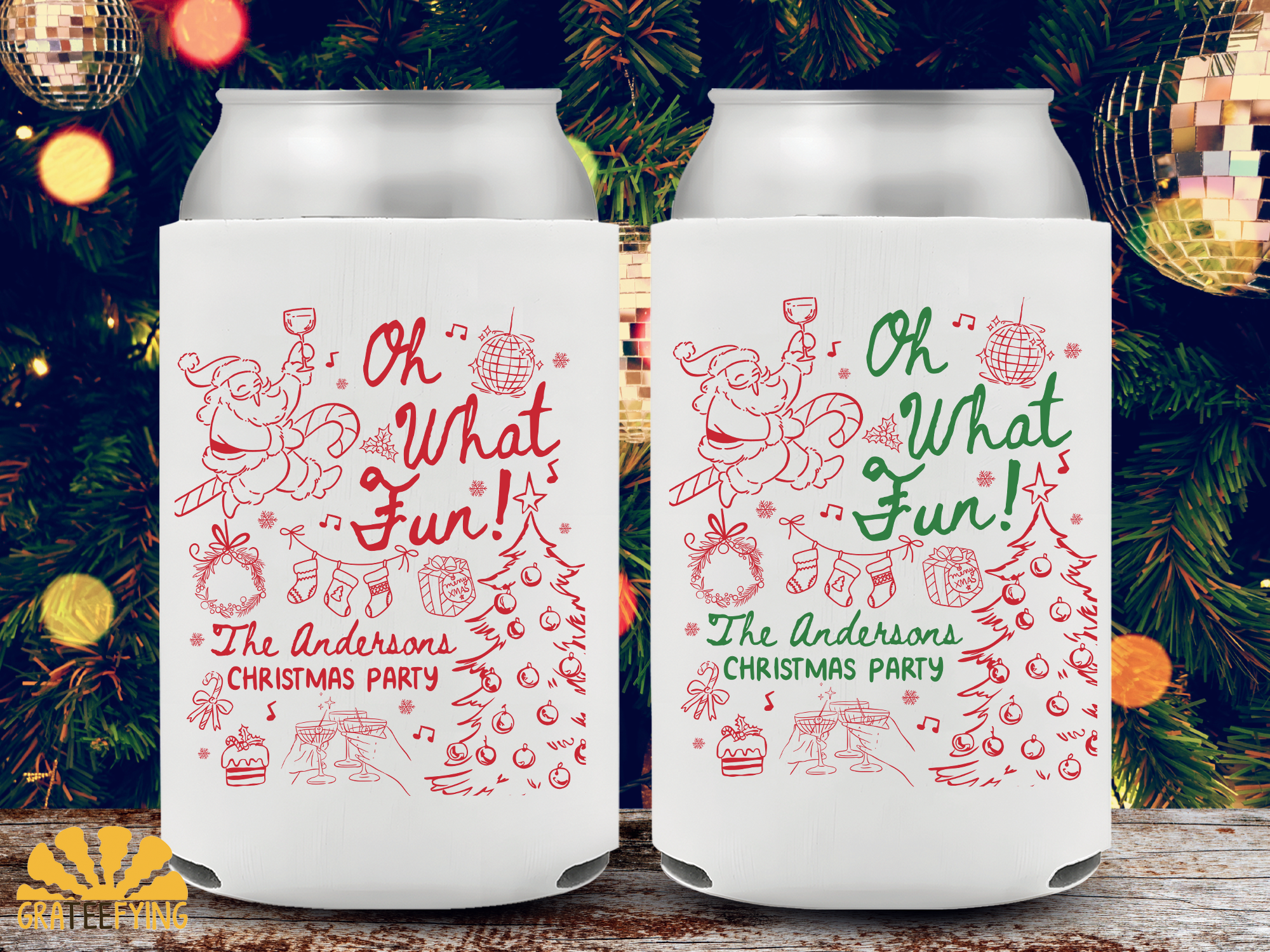 Family Christmas Party Can Cooler Family Christmas Party Can Cooler - Image 5