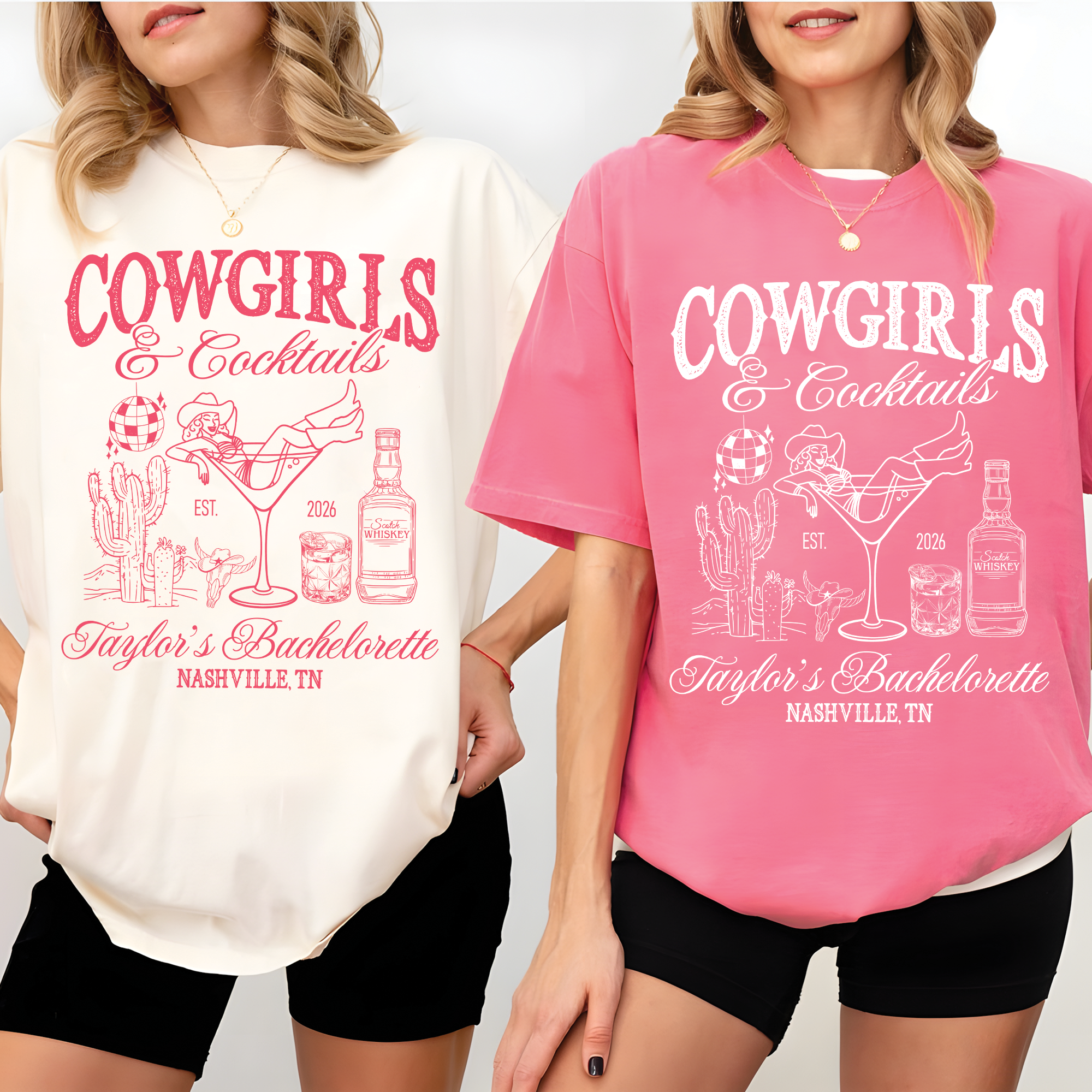 Cowgirls And Cocktails Bachelorette Party Shirt Cowgirls And Cocktails Bachelorette Party Shirt - Image 5
