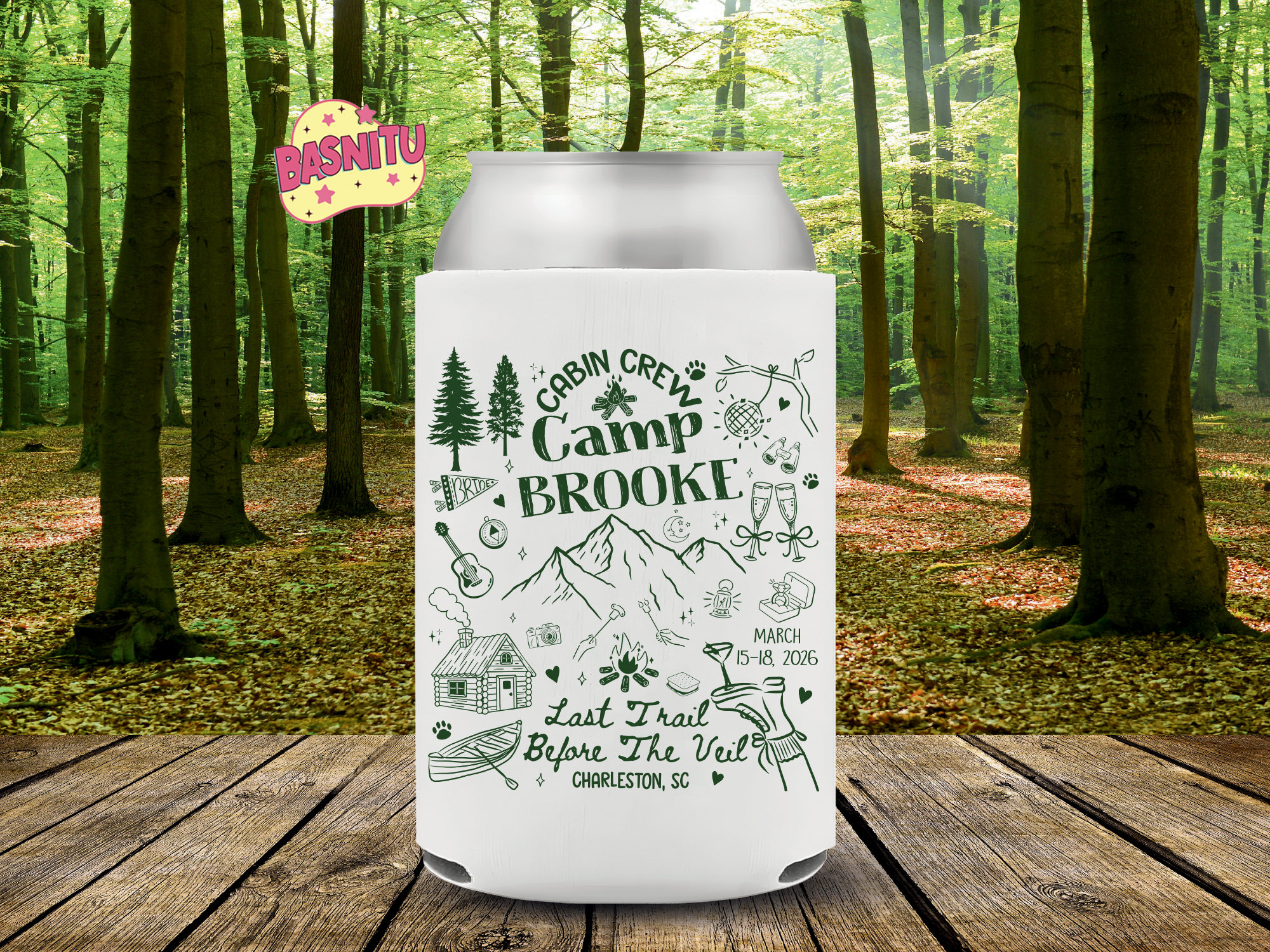 Cabin Crew Bachelorette Can Cooler – Last Trail Before the Veil Cabin Crew Bachelorette Can Cooler – Last Trail Before the Veil - Image 5
