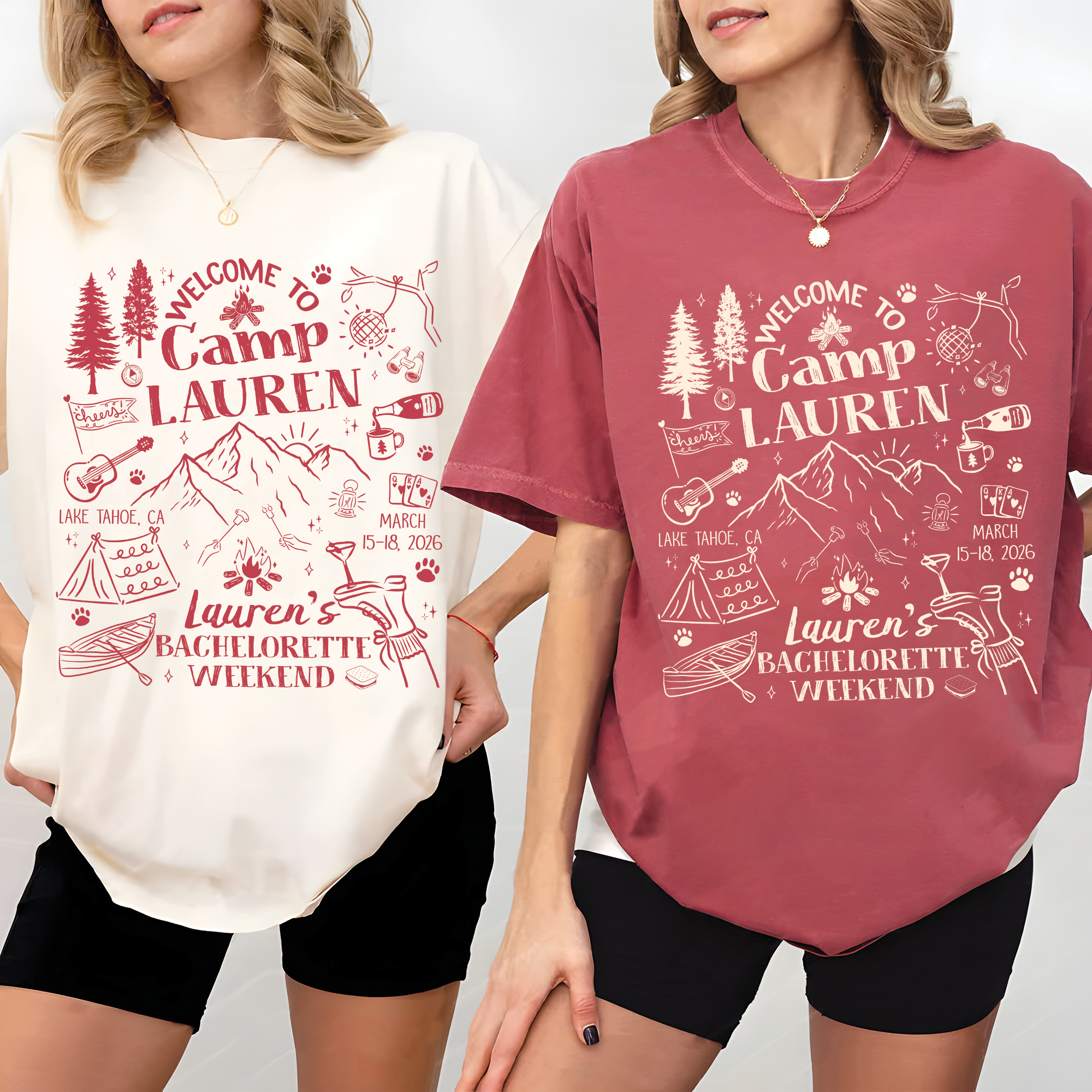 Custom Camping Bachelorette Weekend Shirt, Bach Party Matching Shirt Custom Camping Bachelorette Weekend Shirt, Bach Party Matching Shirt - Image 5