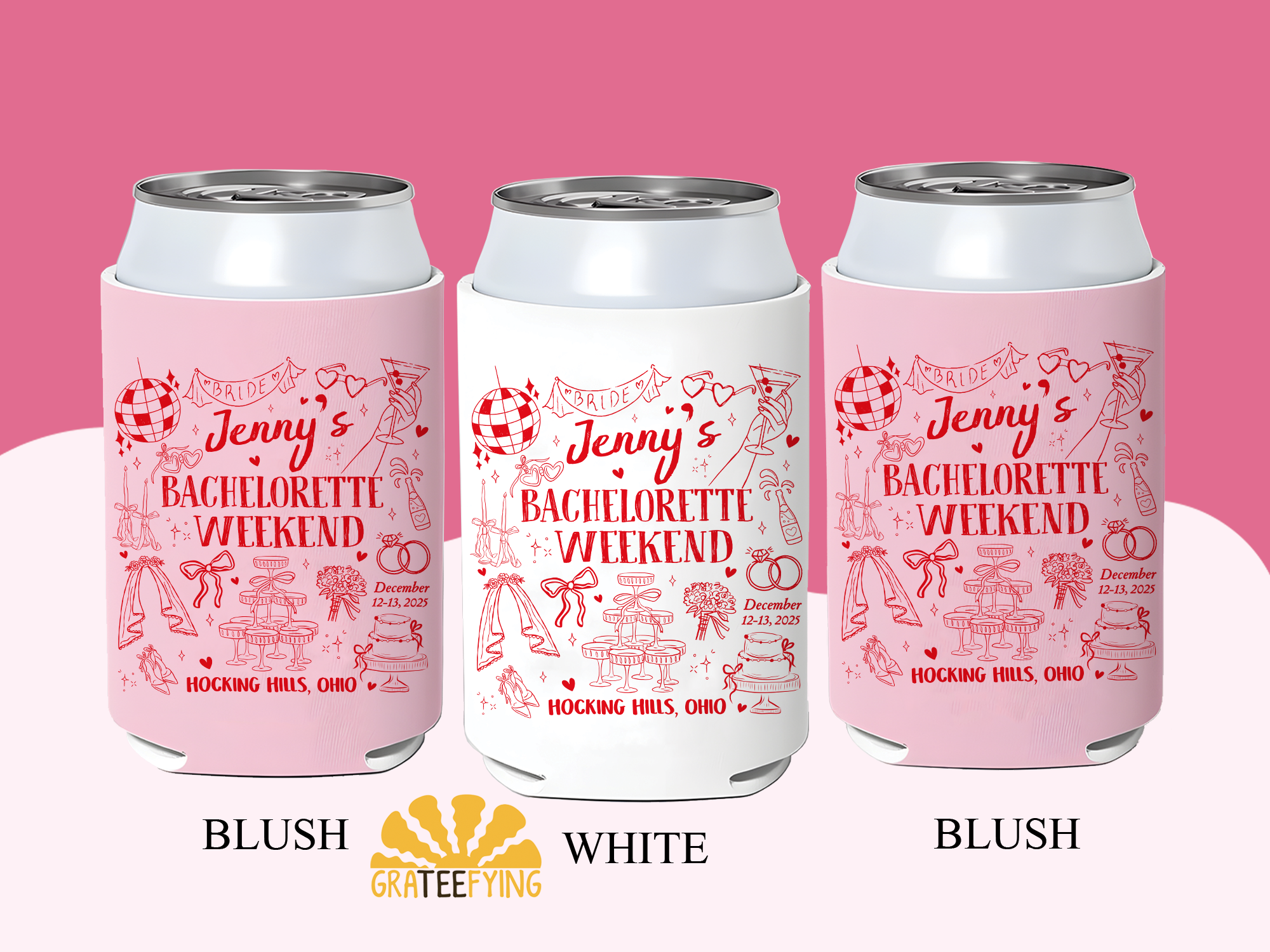 Custom Bachelorette Weekend Party Can Cooler Custom Bachelorette Weekend Party Can Cooler - Image 5