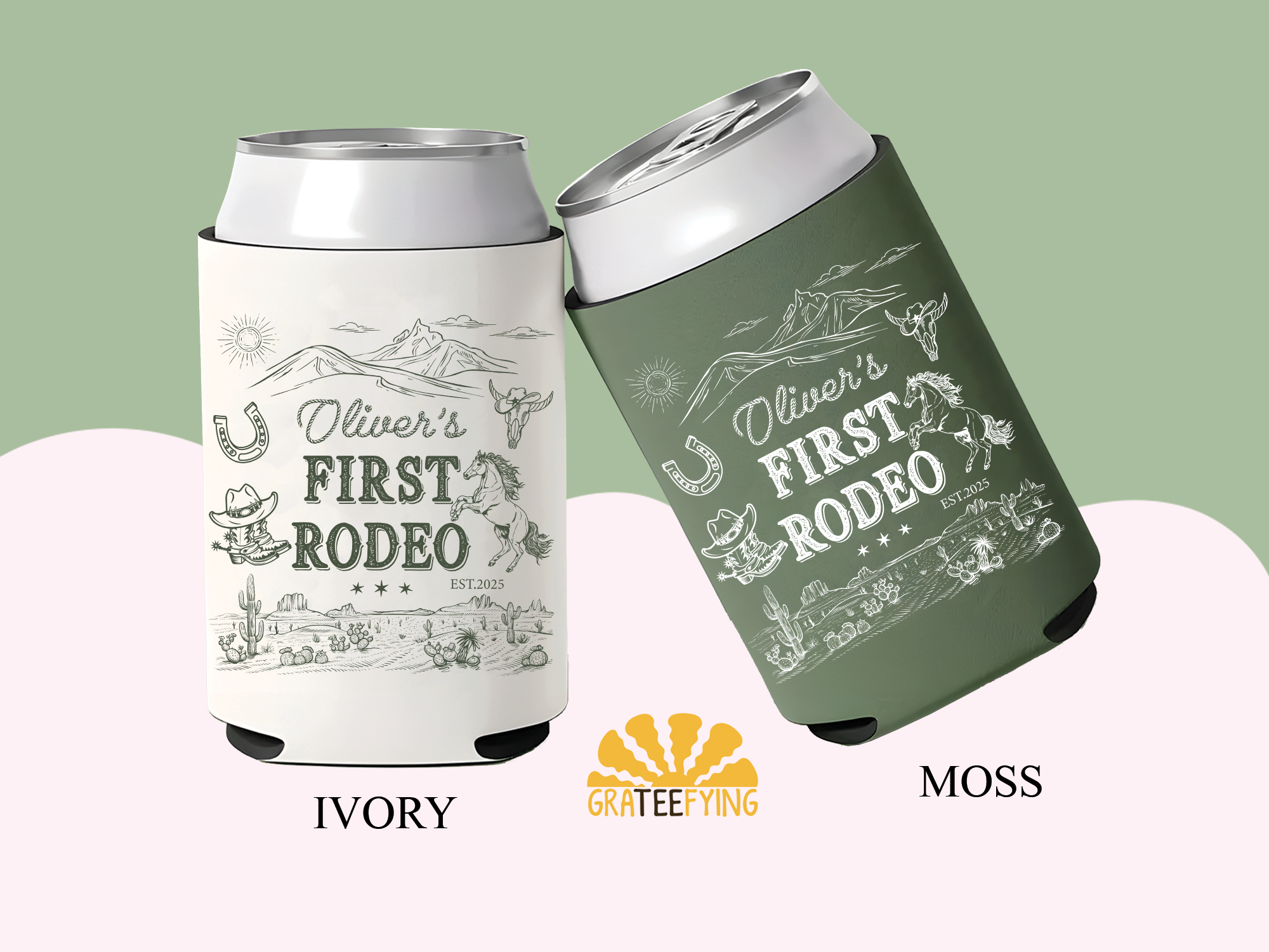First Rodeo Birthday Can Cooler First Rodeo Birthday Can Cooler - Image 5