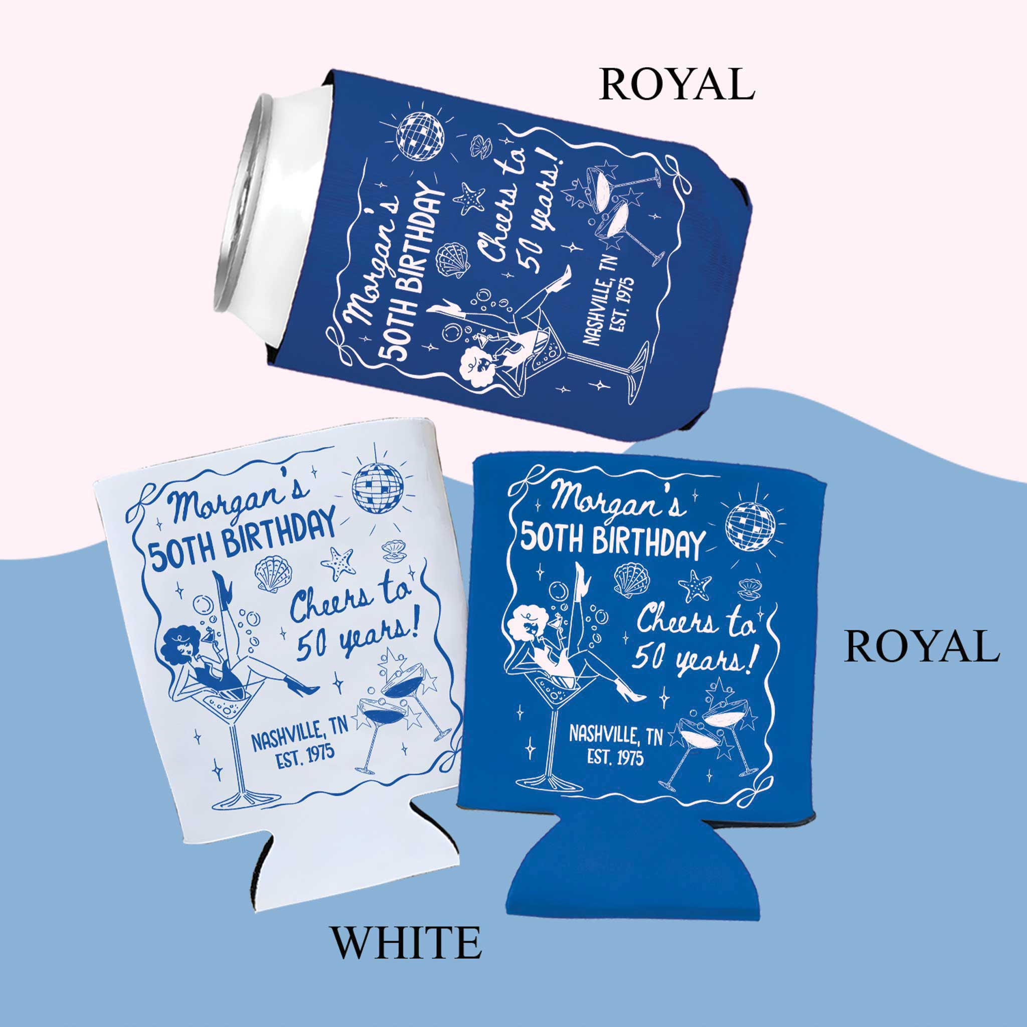 Custom Fifty Birthday Can Coolers Custom Fifty Birthday Can Coolers - Image 5