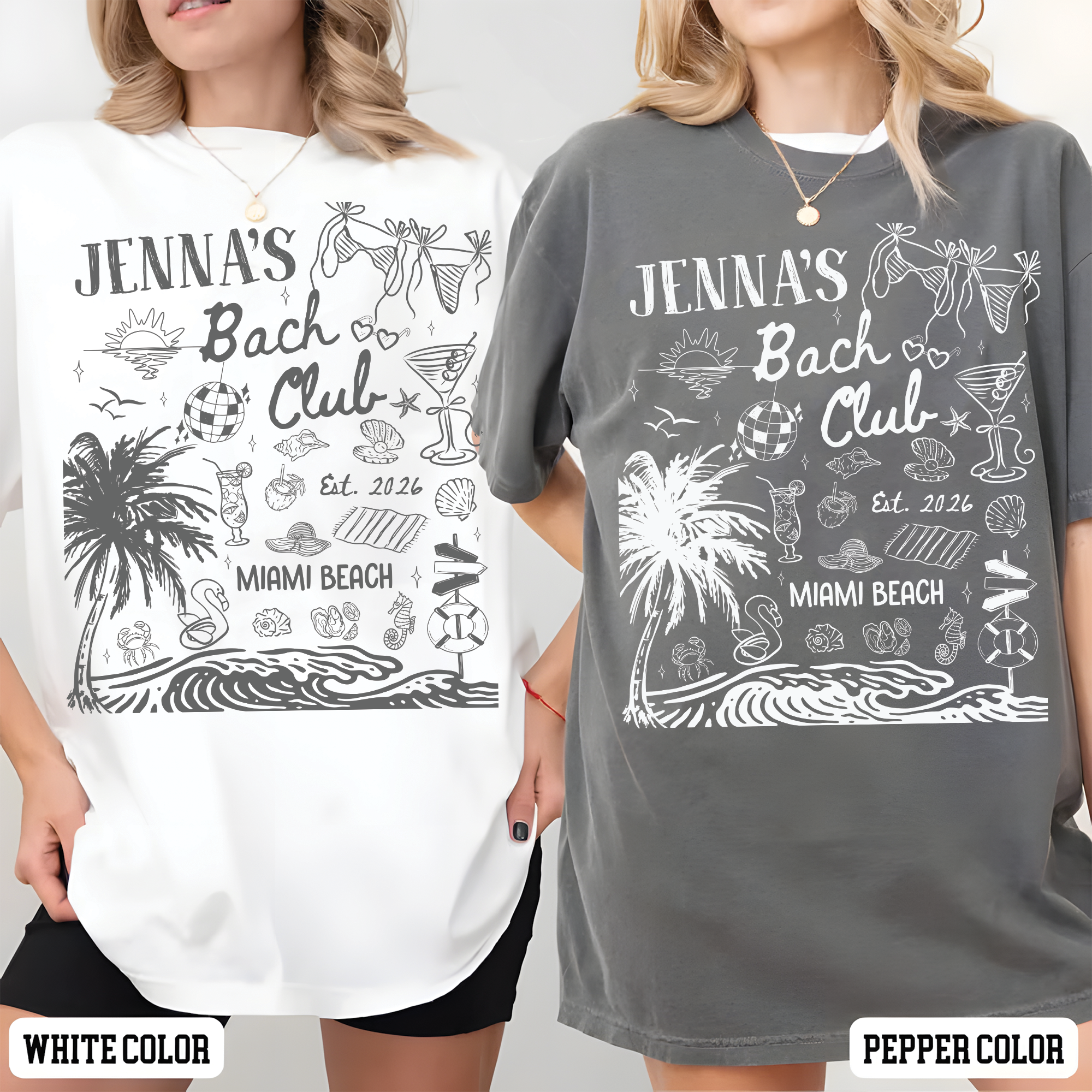 Custom Beach Bachelorette Party Shirt, Bach Party Matching Shirt Custom Beach Bachelorette Party Shirt, Bach Party Matching Shirt - Image 5