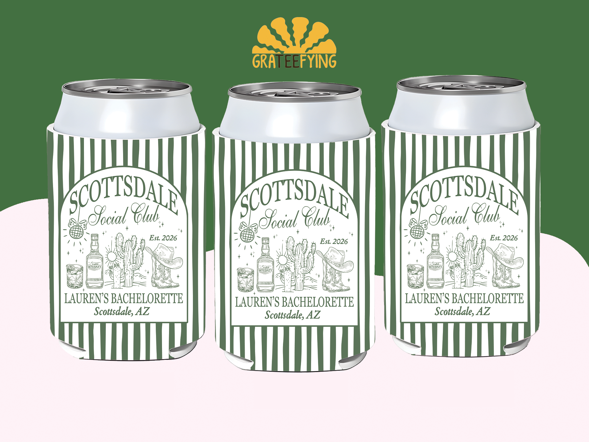 Scottsdale Social Club Bachelorette Can Cooler, Scottsdale AZ Bach Can Coozie Scottsdale Social Club Bachelorette Can Cooler, Scottsdale AZ Bach Can Coozie - Image 5