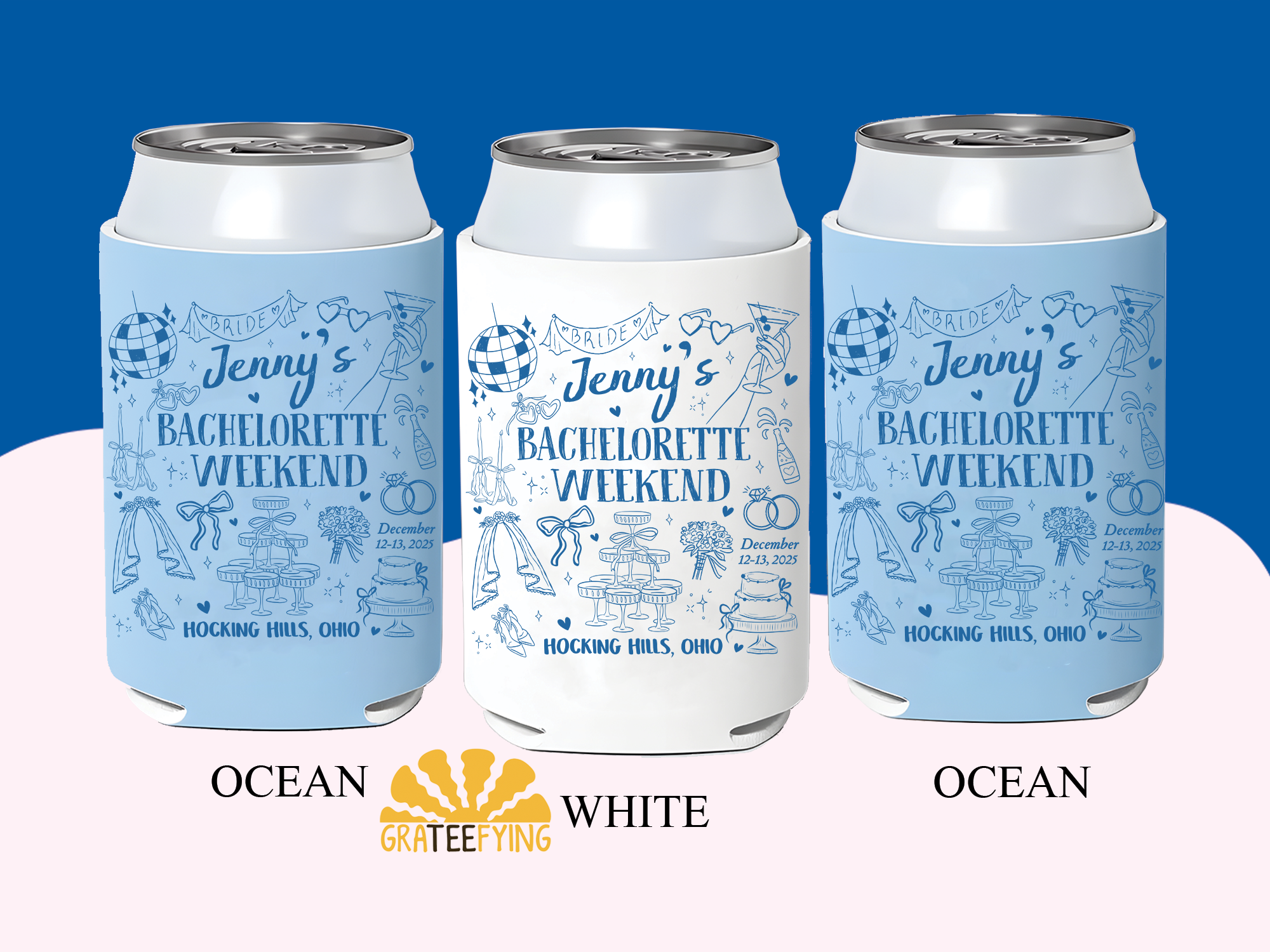 Custom Bachelorette Weekend Party Can Cooler Custom Bachelorette Weekend Party Can Cooler - Image 6